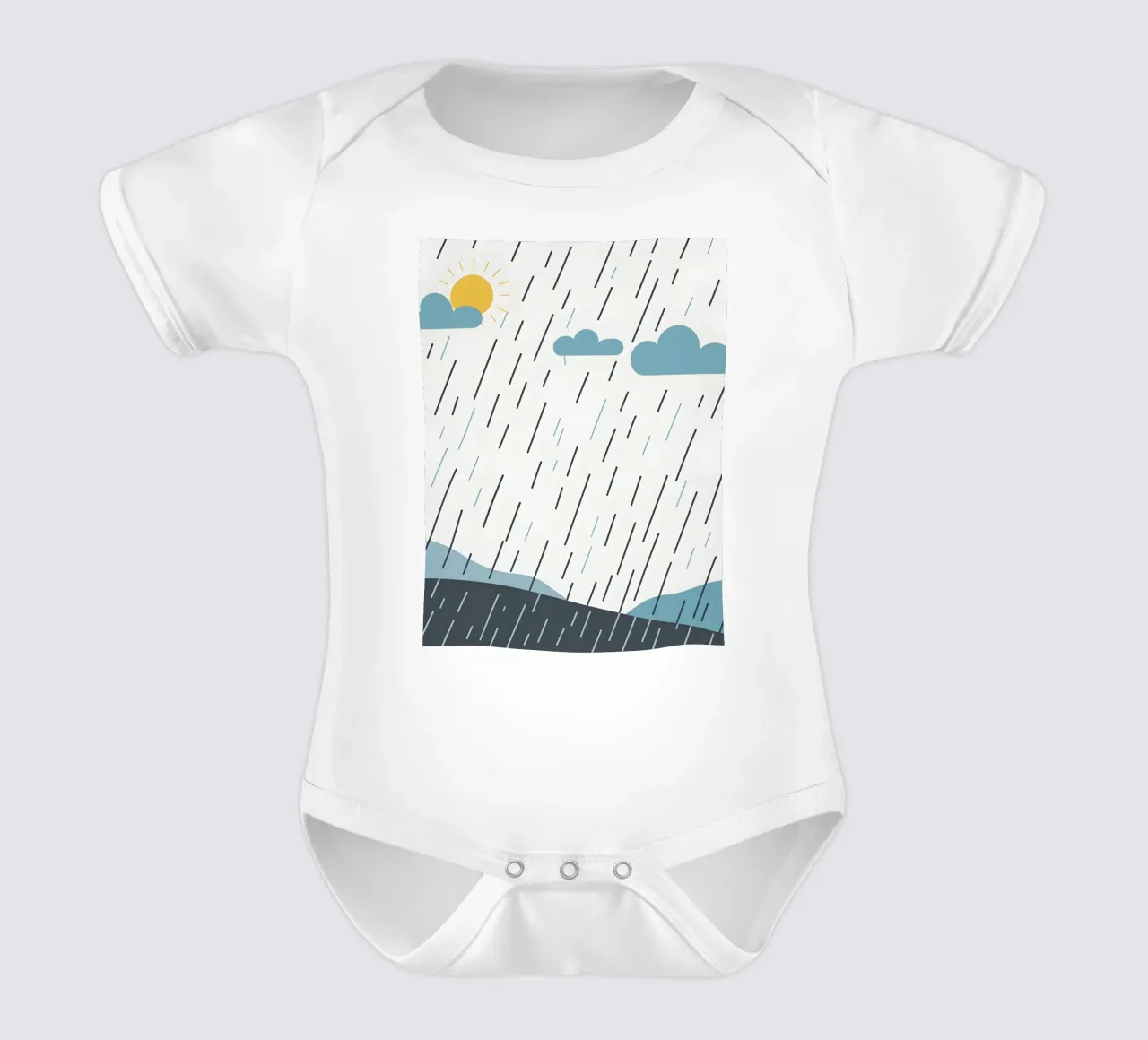 Linee di pioggia body neonato maniche corte da LIFESTYLE OBJECTS
