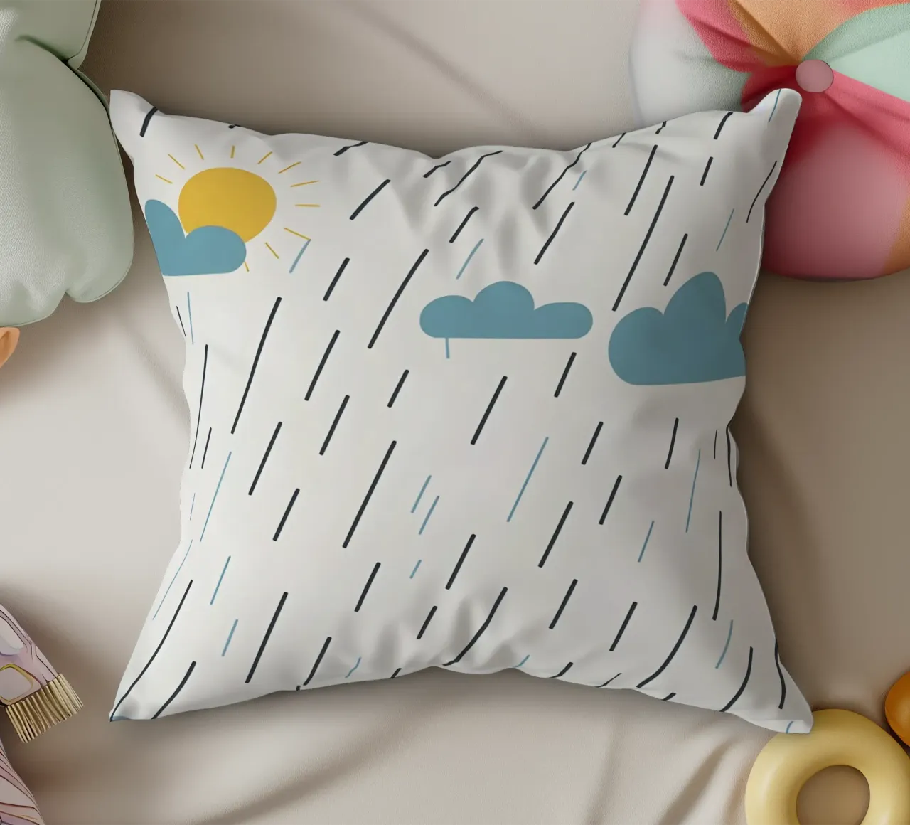 Linee di pioggia cuscino da LIFESTYLE OBJECTS