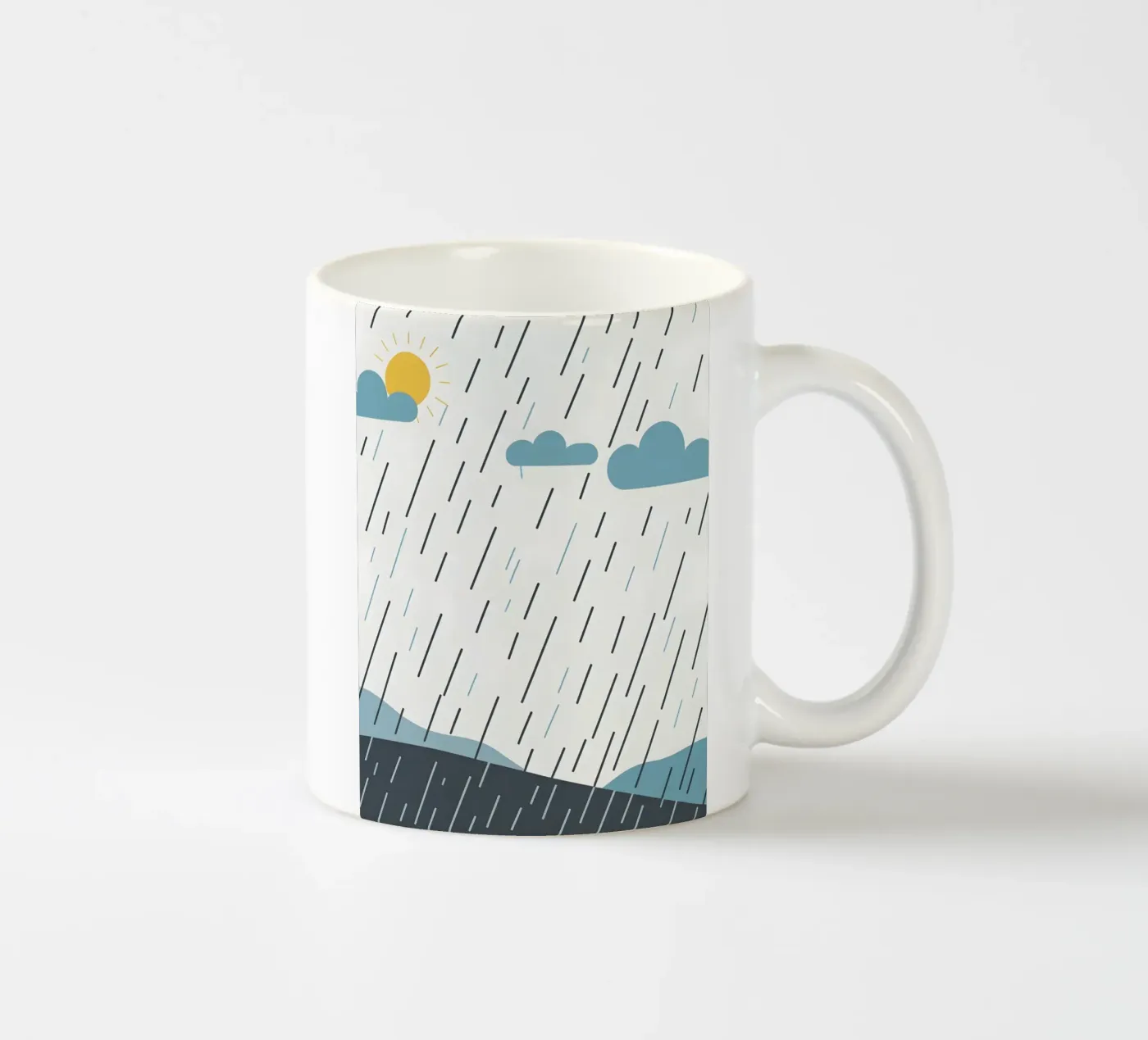 Rain lines ceramic mug by LIFESTYLE OBJECTS