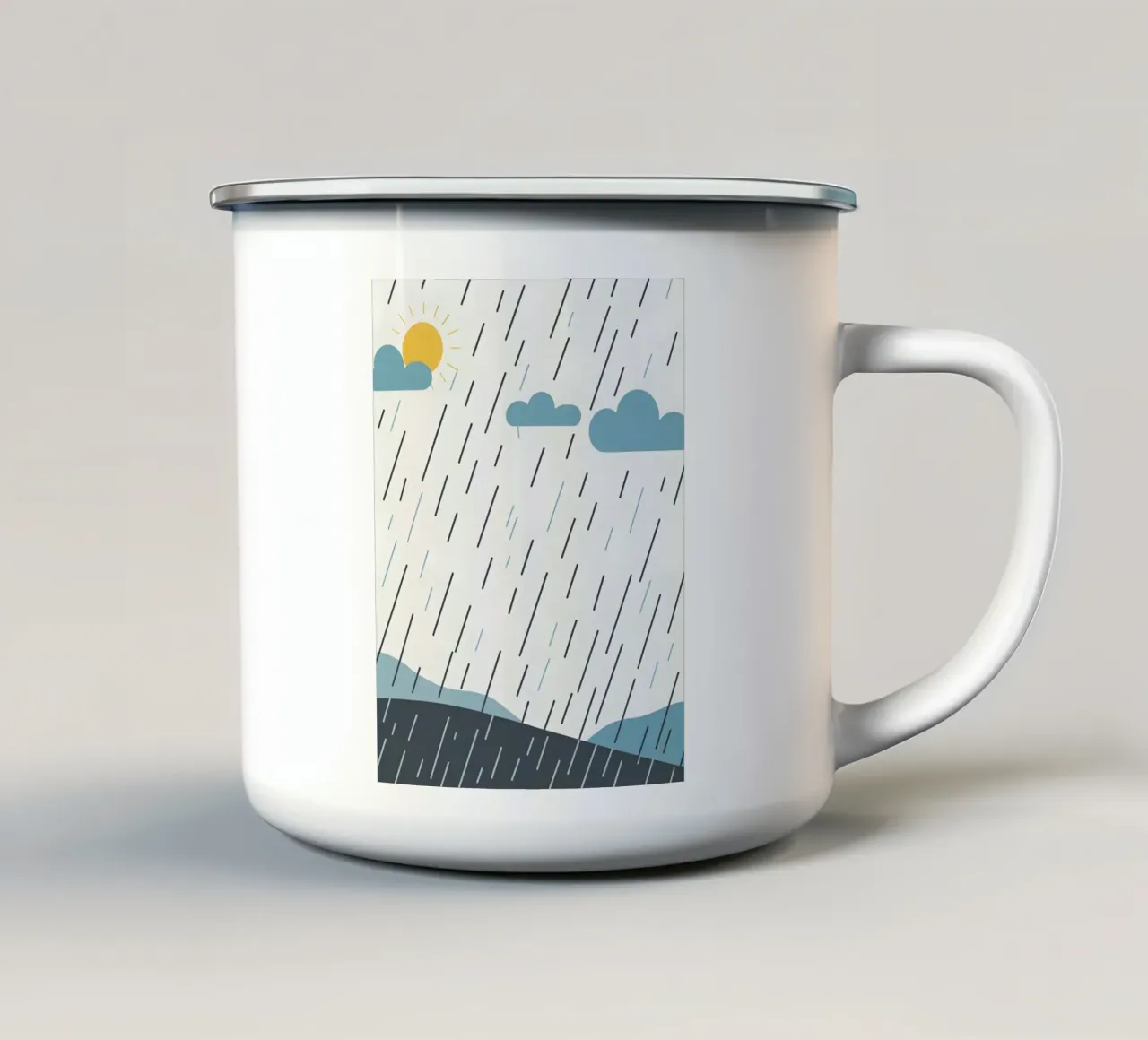 Linee di pioggia tazza in smalto da LIFESTYLE OBJECTS