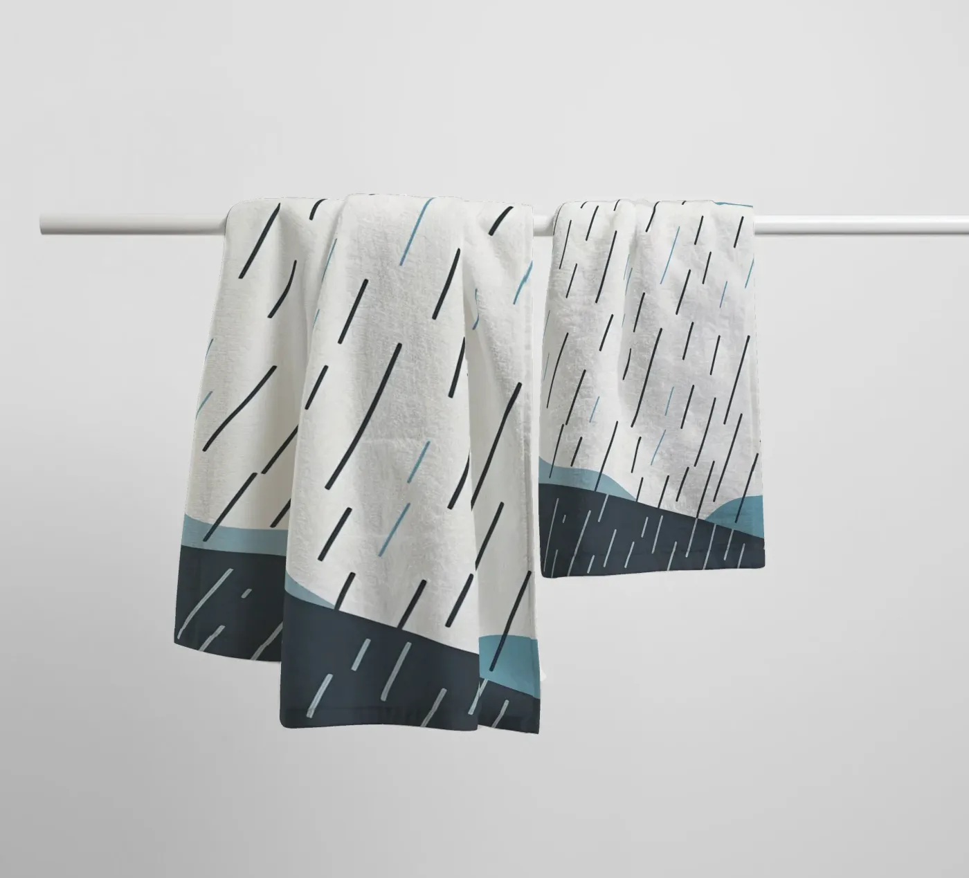 Rain lines towel by LIFESTYLE OBJECTS