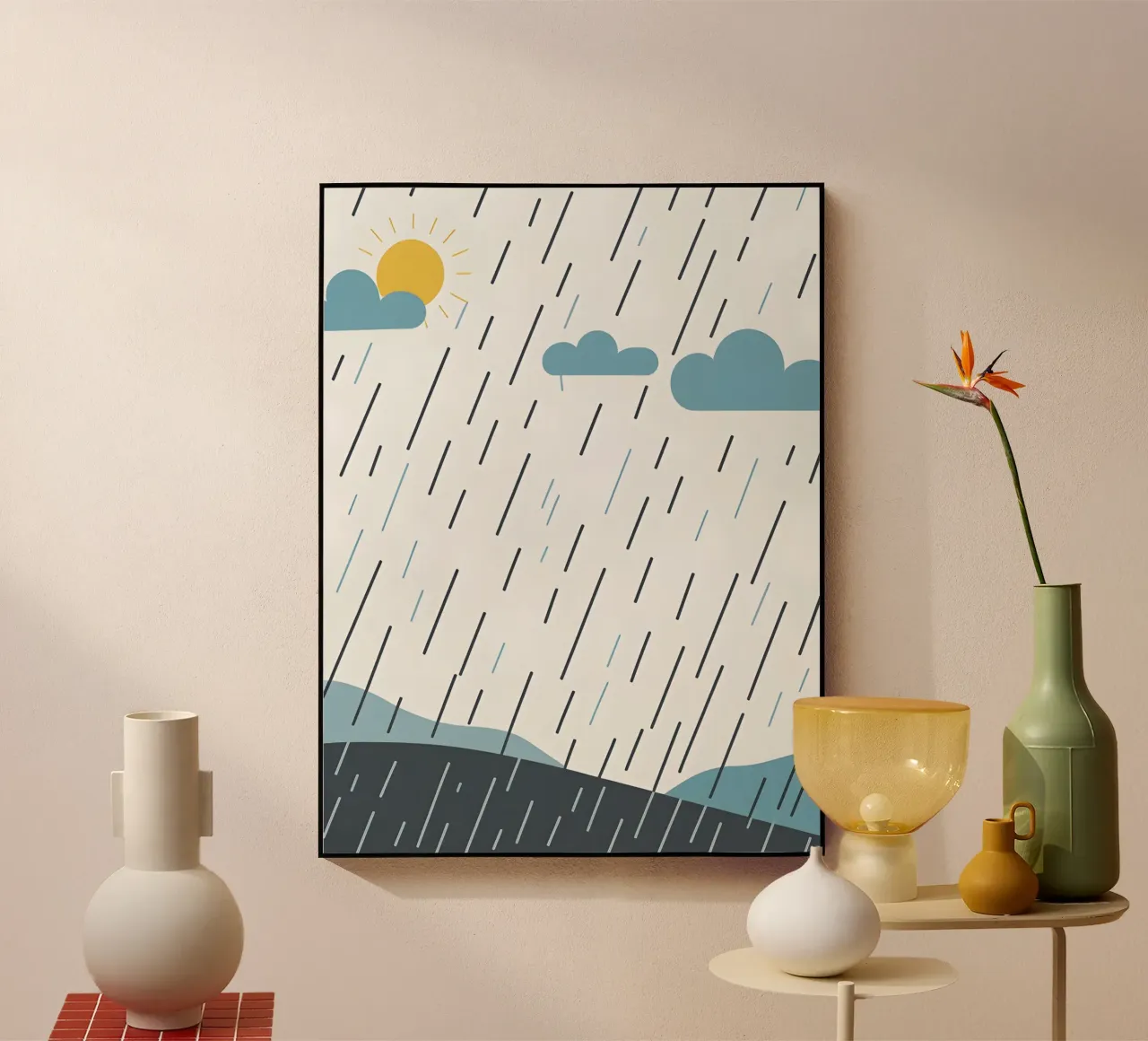 Regenlinien Acryl-Glas von LIFESTYLE OBJECTS