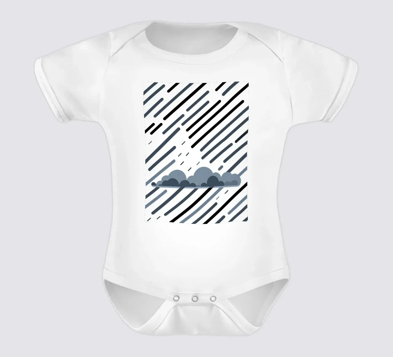 Linee di pioggia body neonato maniche corte da LIFESTYLE OBJECTS