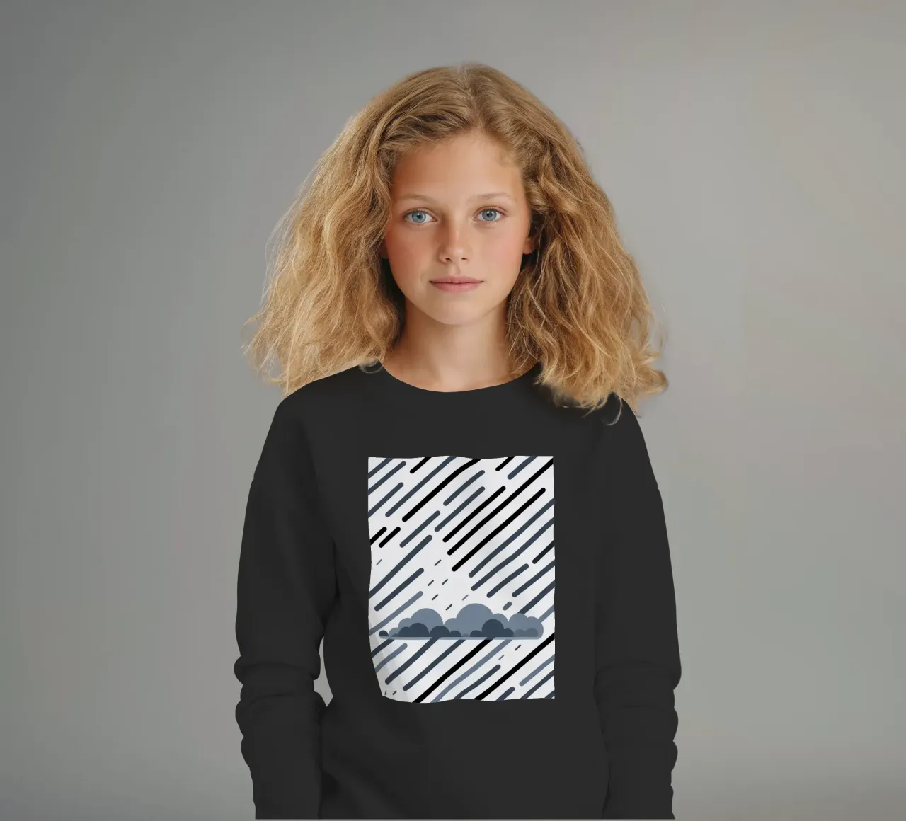 Linee di pioggia felpa bambino da LIFESTYLE OBJECTS