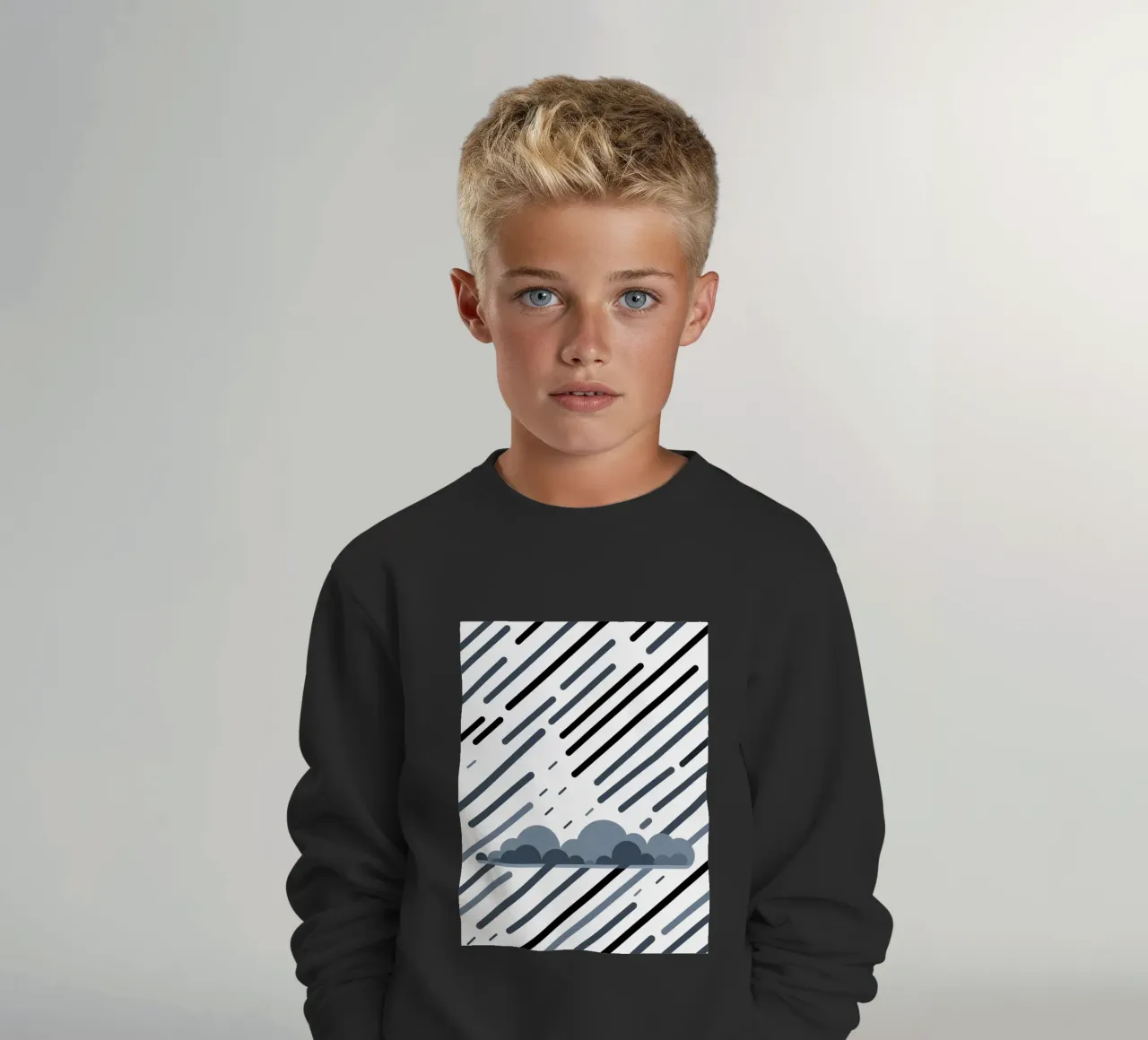 Linee di pioggia felpa bambino da LIFESTYLE OBJECTS