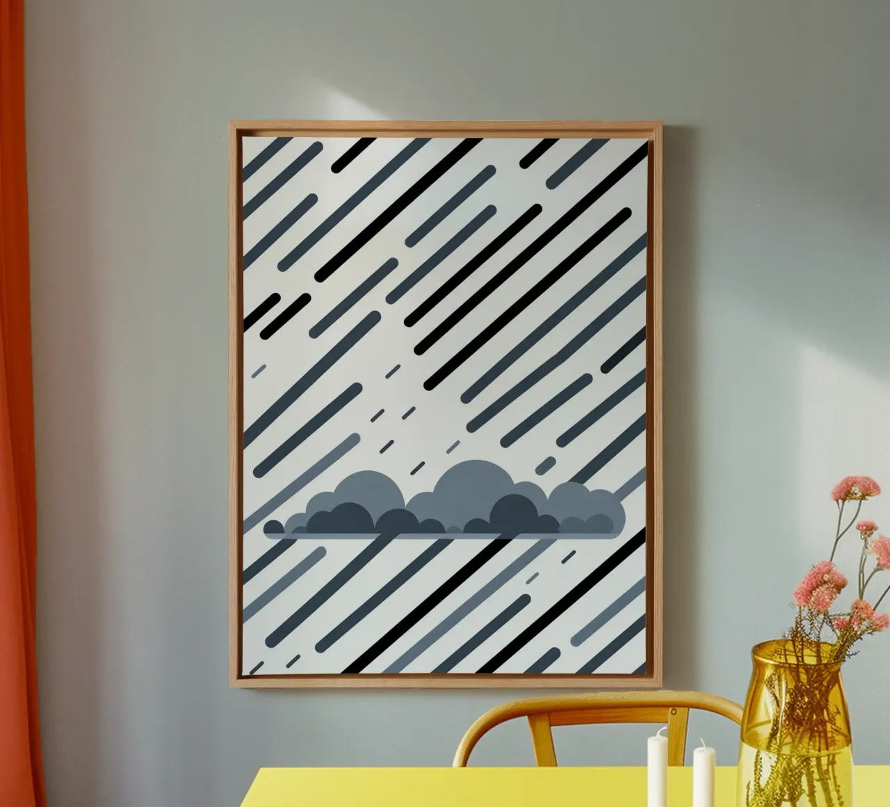 Linee di pioggia tela da LIFESTYLE OBJECTS
