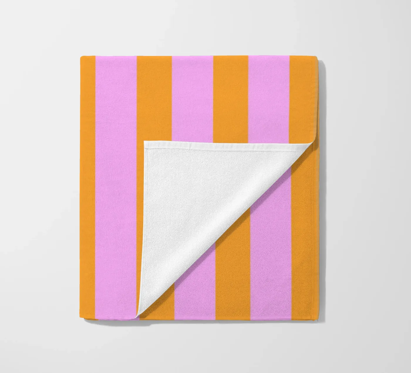 Text template on stripes pink orange serviette de plage de Katja Stehle Design