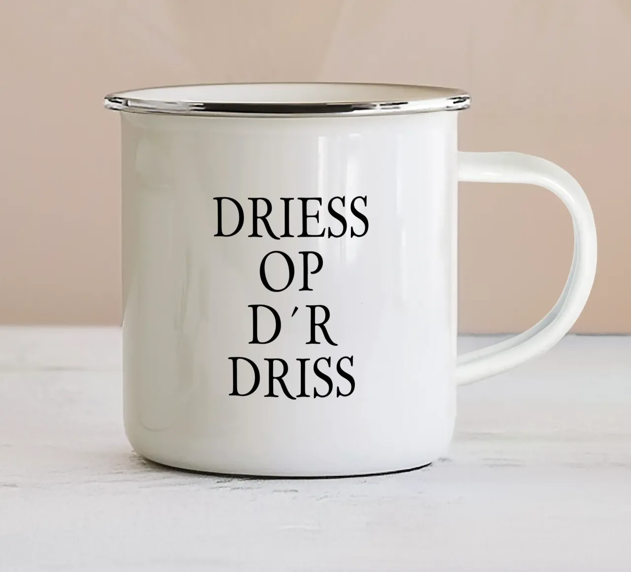 Driess od d´r Driss - Kölsche Weisheit tazza in smalto da Ohkimiko