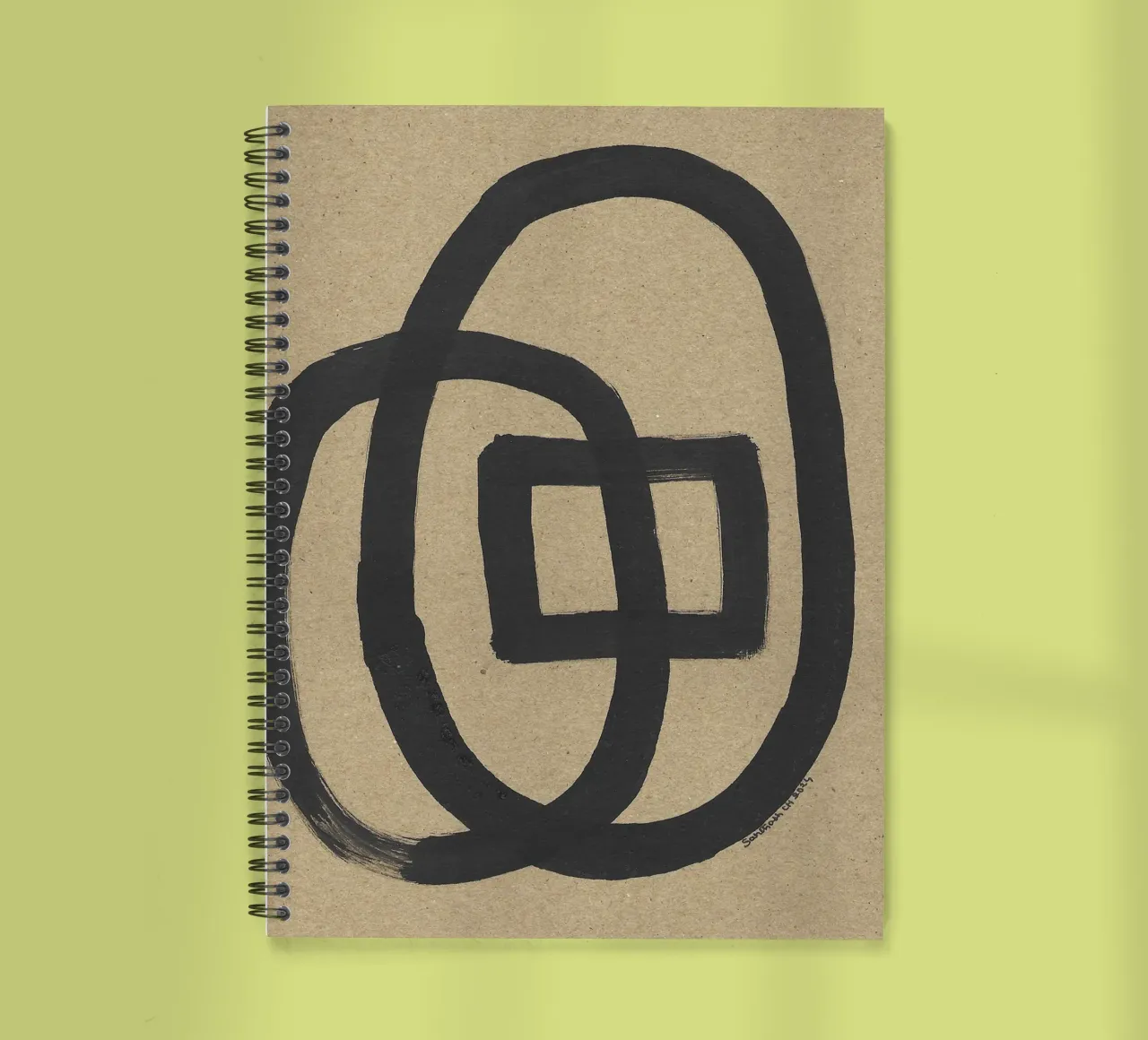 Abstract Way XIX spiral notebook by Santhosh CH