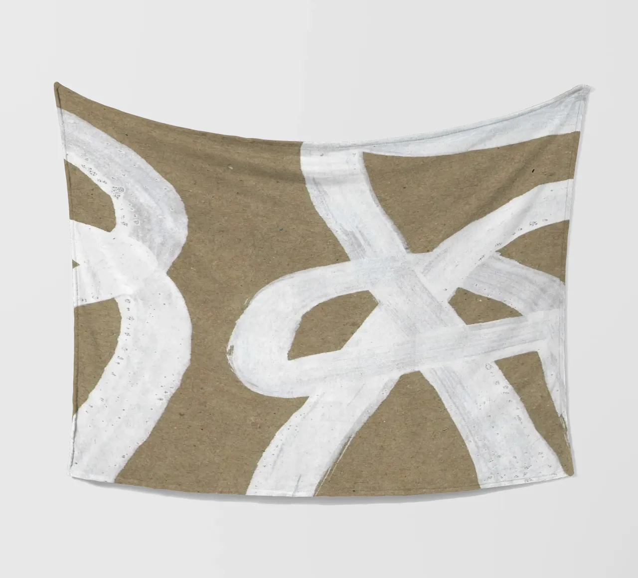 Linee astratte bianche intrecciate coperta in pile da Santhosh CH