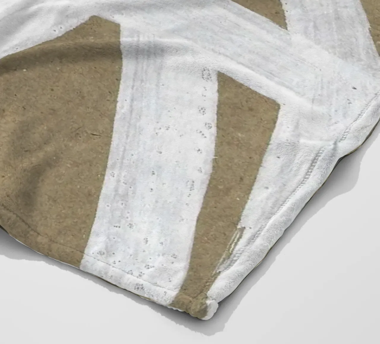 Linee astratte bianche intrecciate coperta in pile da Santhosh CH