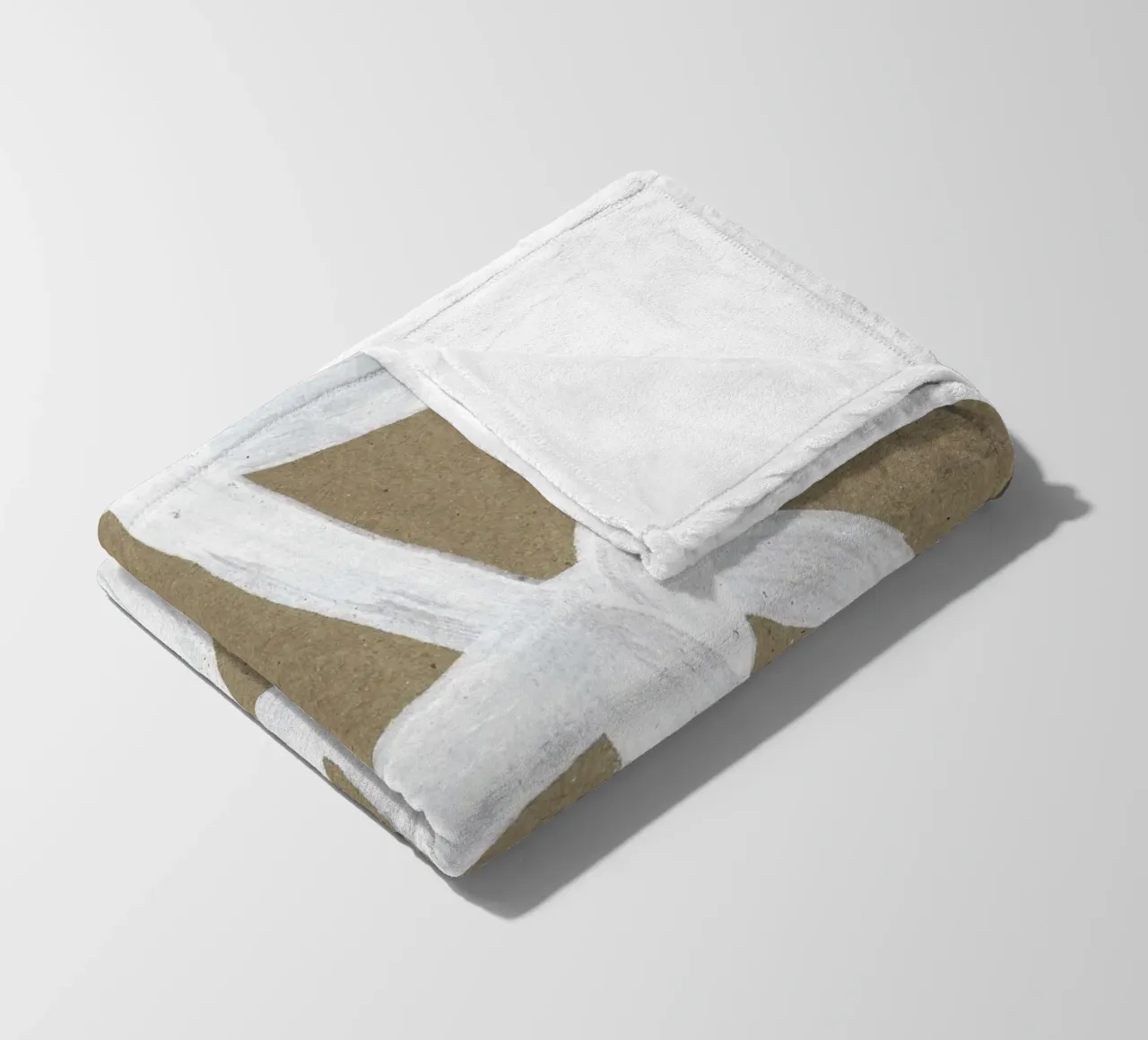 Linee astratte bianche intrecciate coperta in pile da Santhosh CH