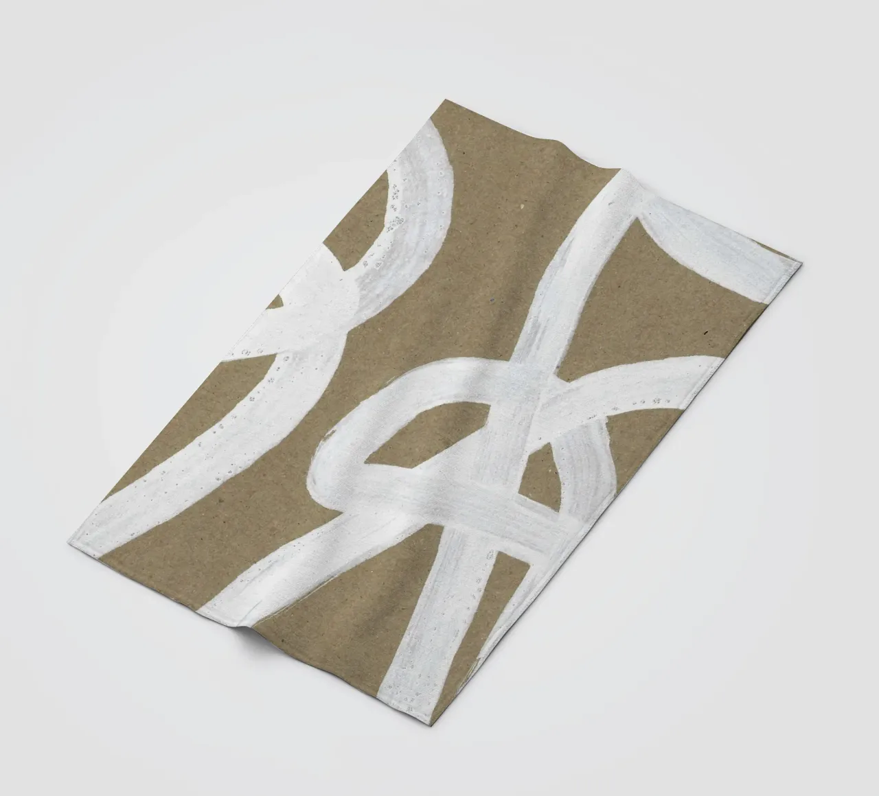 Linee astratte bianche intrecciate coperta in pile da Santhosh CH