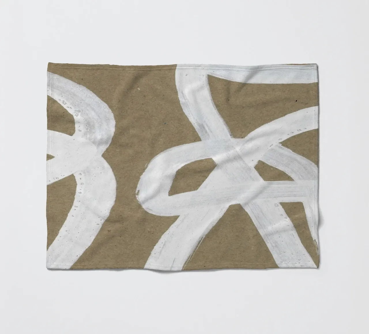Linee astratte bianche intrecciate coperta in pile da Santhosh CH