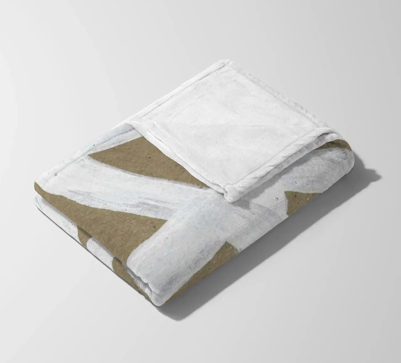 Linee astratte bianche intrecciate coperta in pile da Santhosh CH