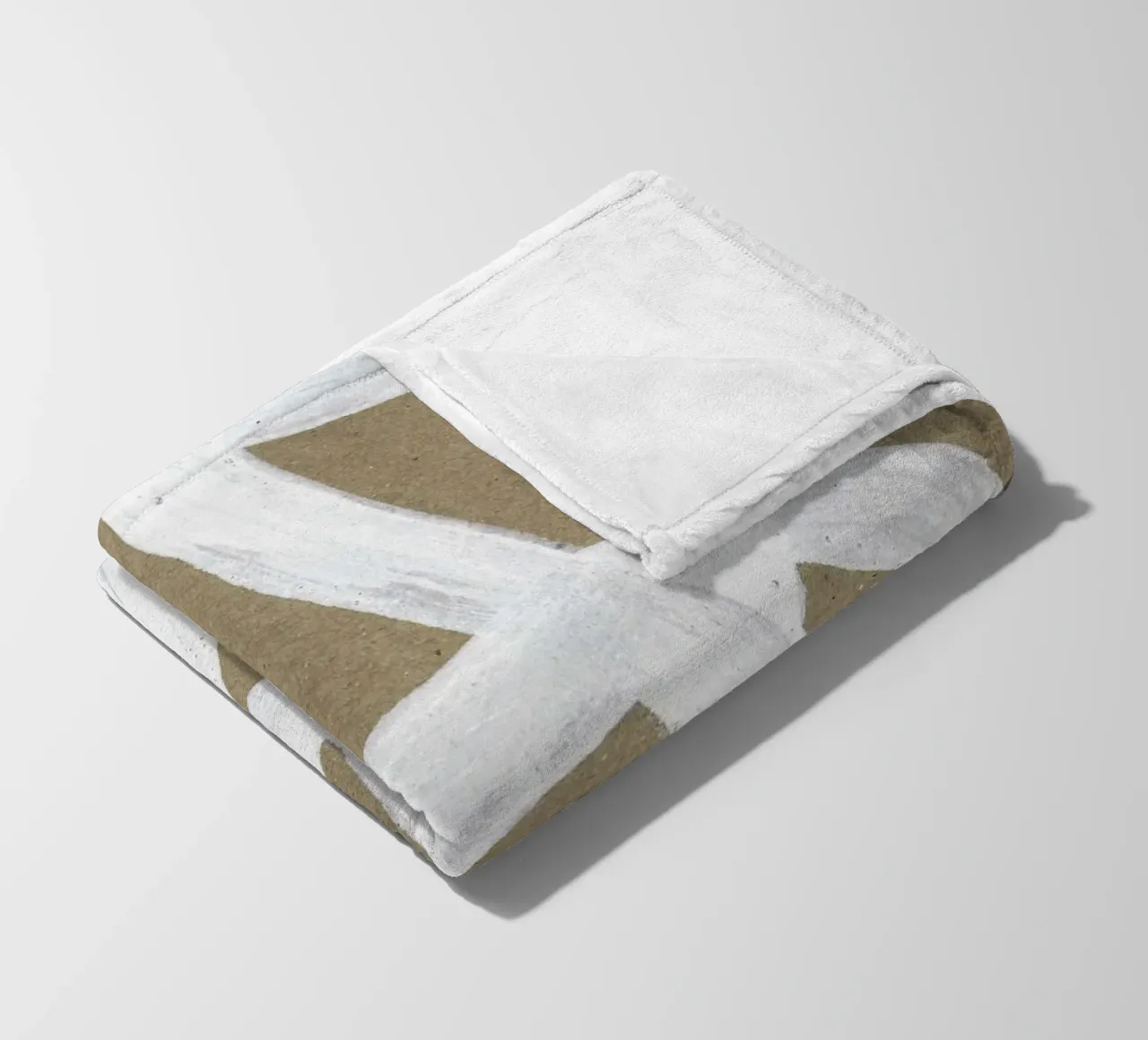Linee astratte bianche intrecciate coperta in pile da Santhosh CH
