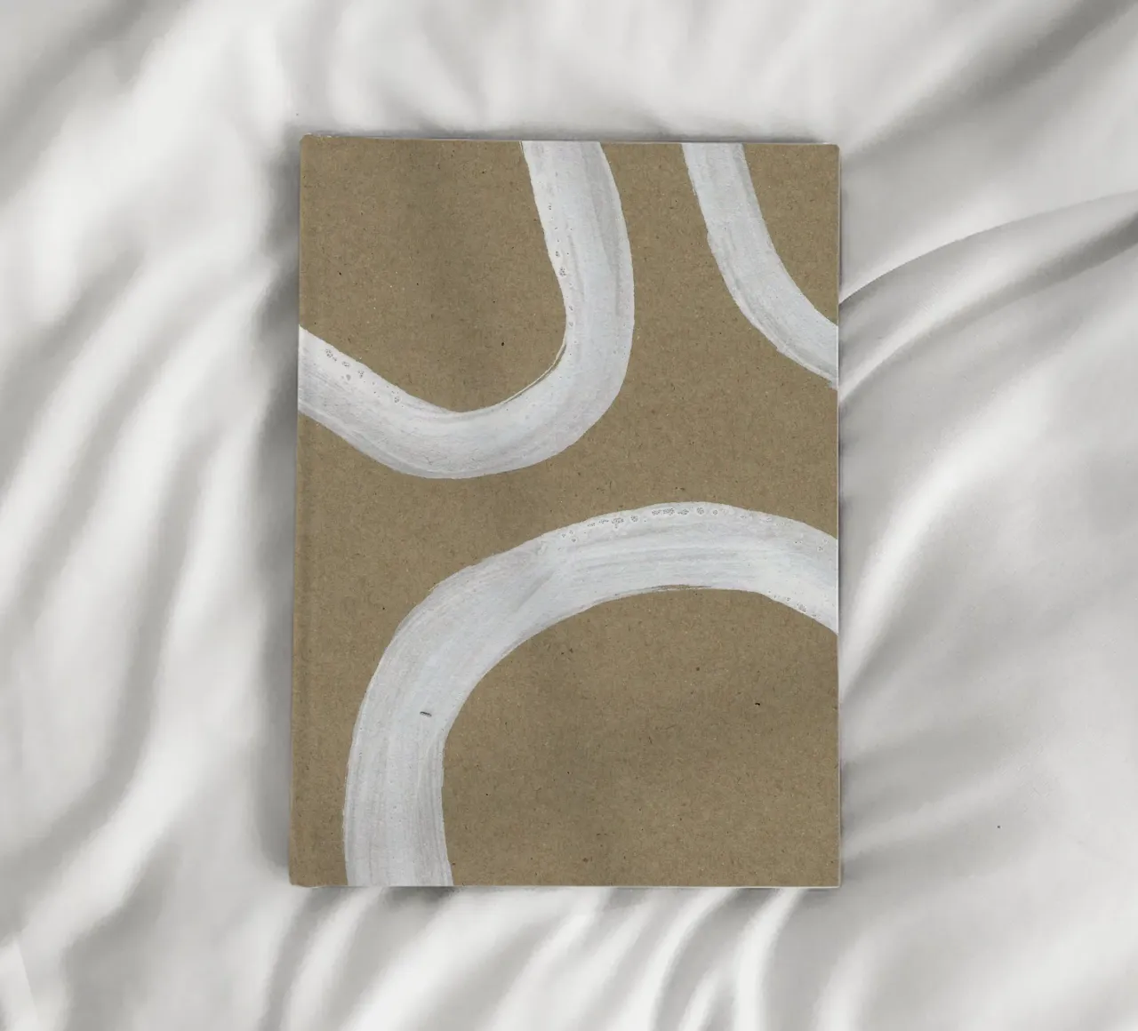 Abstract Minimalistic Brushstrokes Art notebook by Santhosh CH
