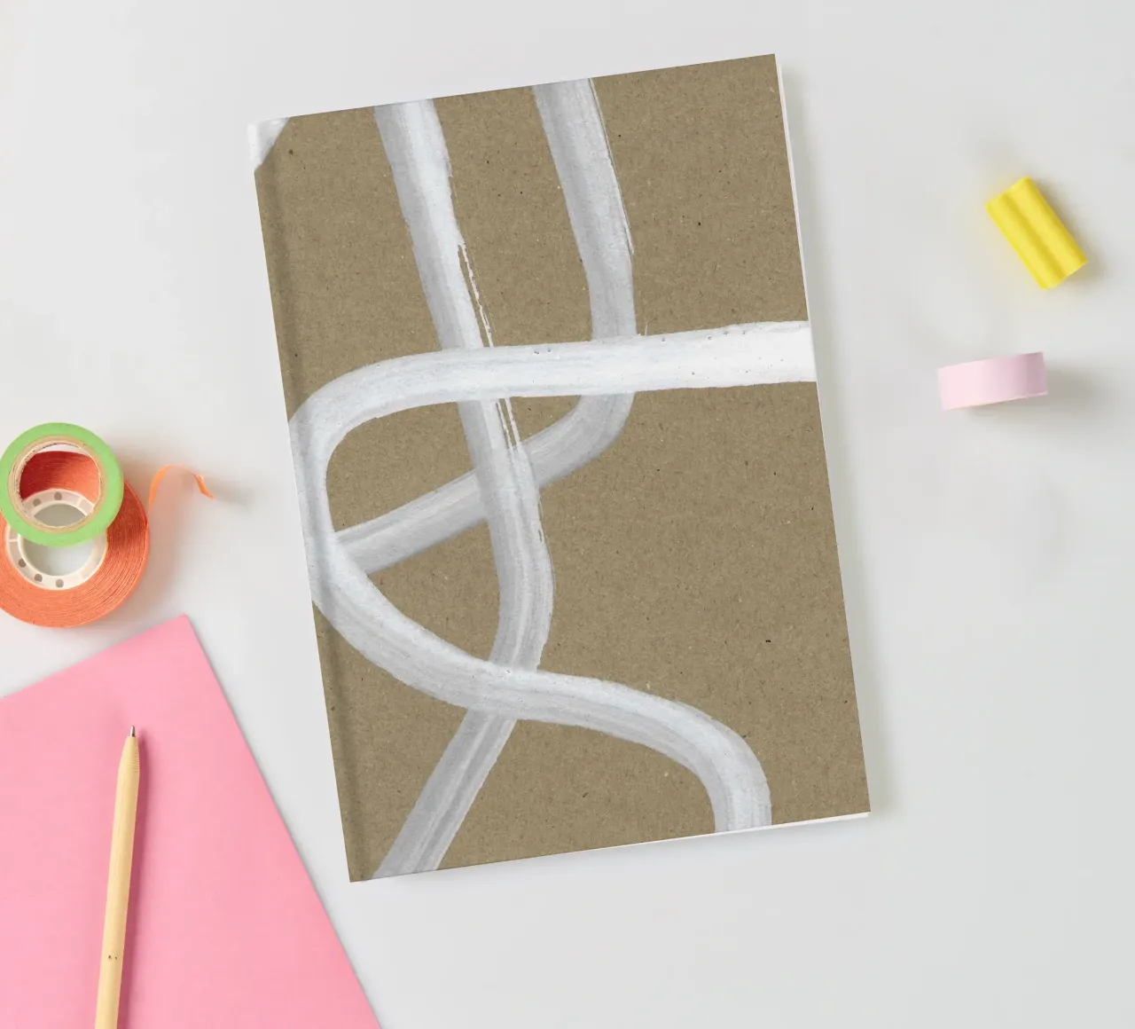 Abstract Intertwining Lines notebook by Santhosh CH