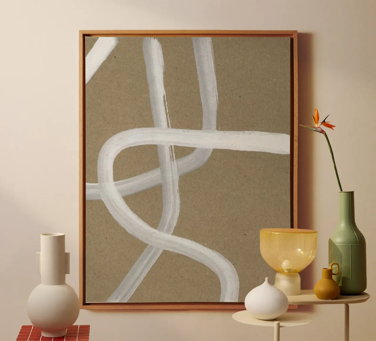 Abstract Intertwining Lines canvas by Santhosh CH
