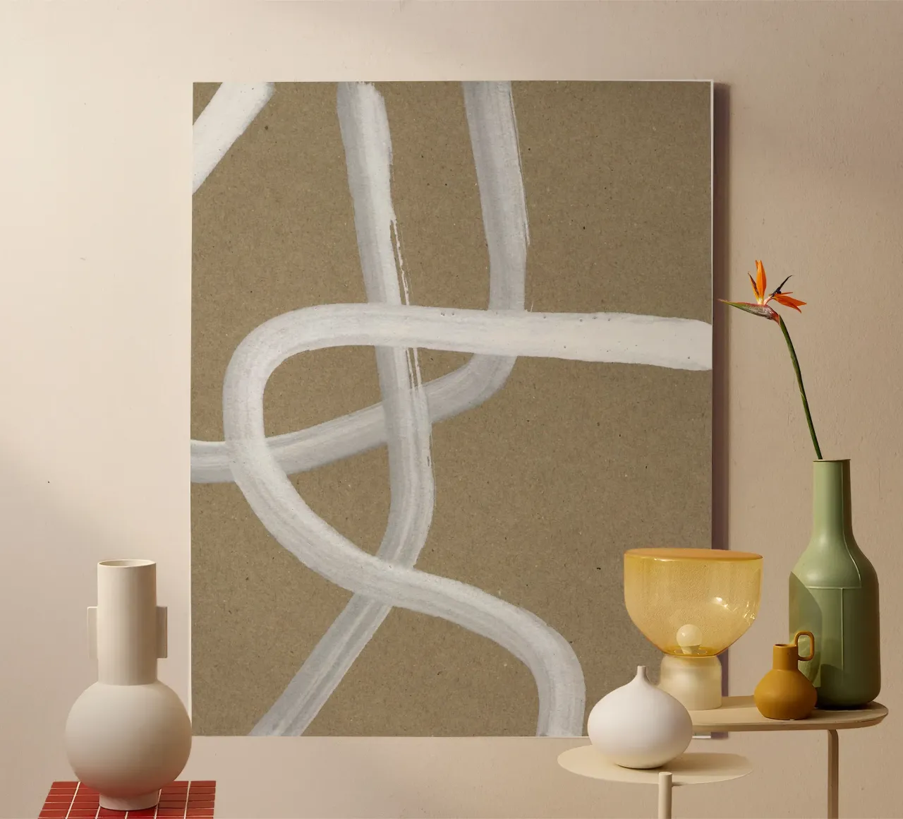 Abstract Intertwining Lines canvas by Santhosh CH