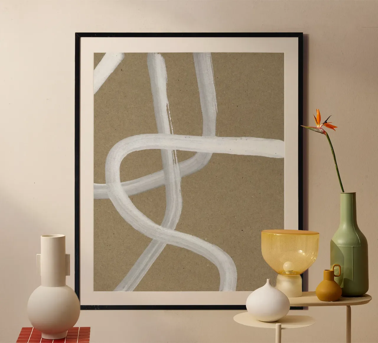 Abstract Intertwining Lines hahnemühle by Santhosh CH
