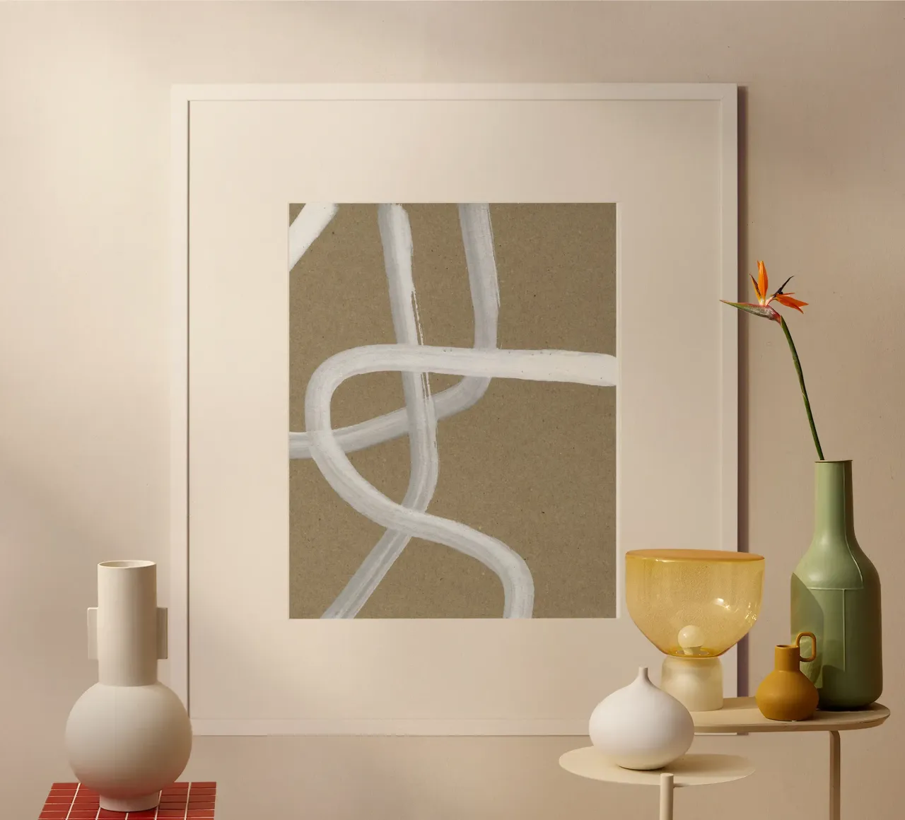 Abstract Intertwining Lines hahnemühle by Santhosh CH