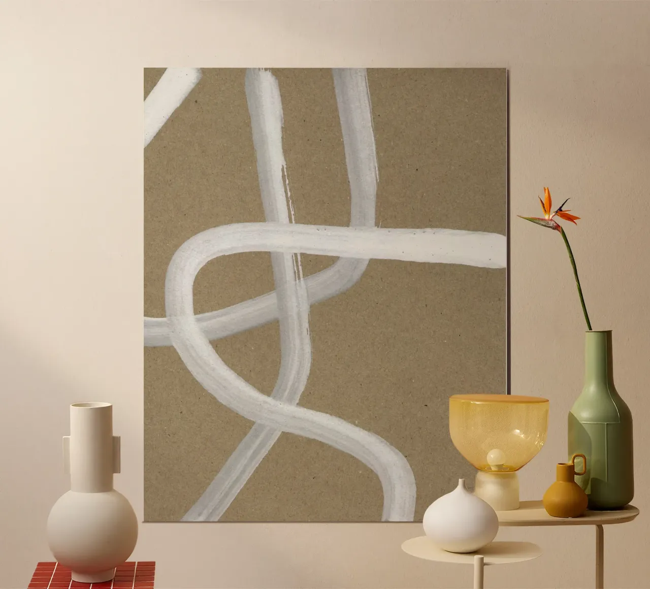 Abstract Intertwining Lines poster by Santhosh CH