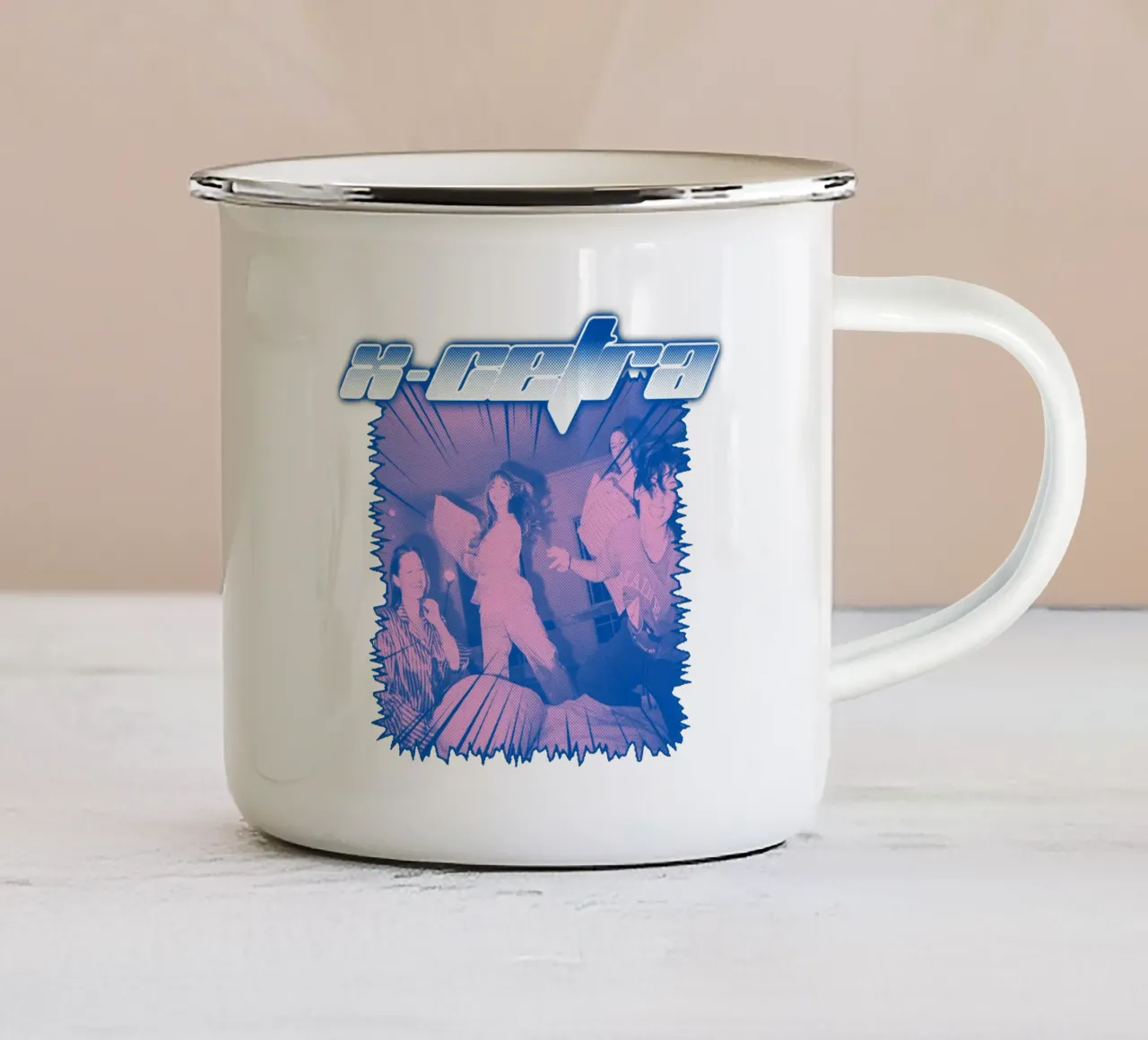 X-Cetra - Stile Pop Art tazza in smalto da eliouxence