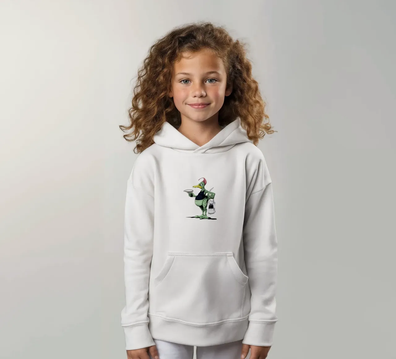 Space duck (Coloured) felpa bambino con cappuccio da Rob Art | Illustration