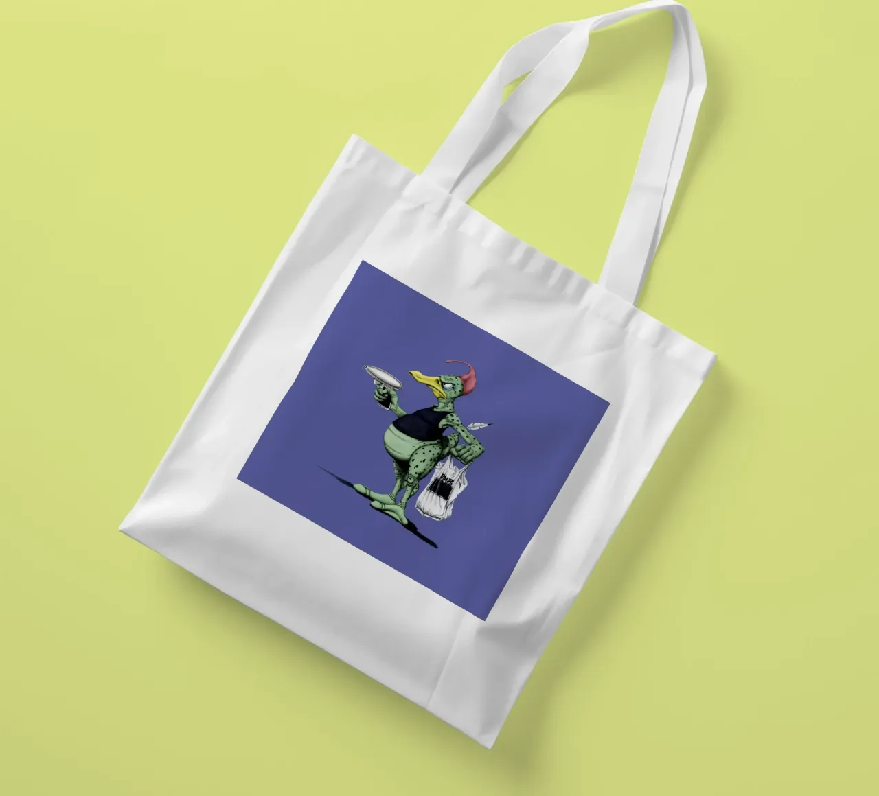 Space duck (Coloured) borsa in juta da Rob Art | Illustration