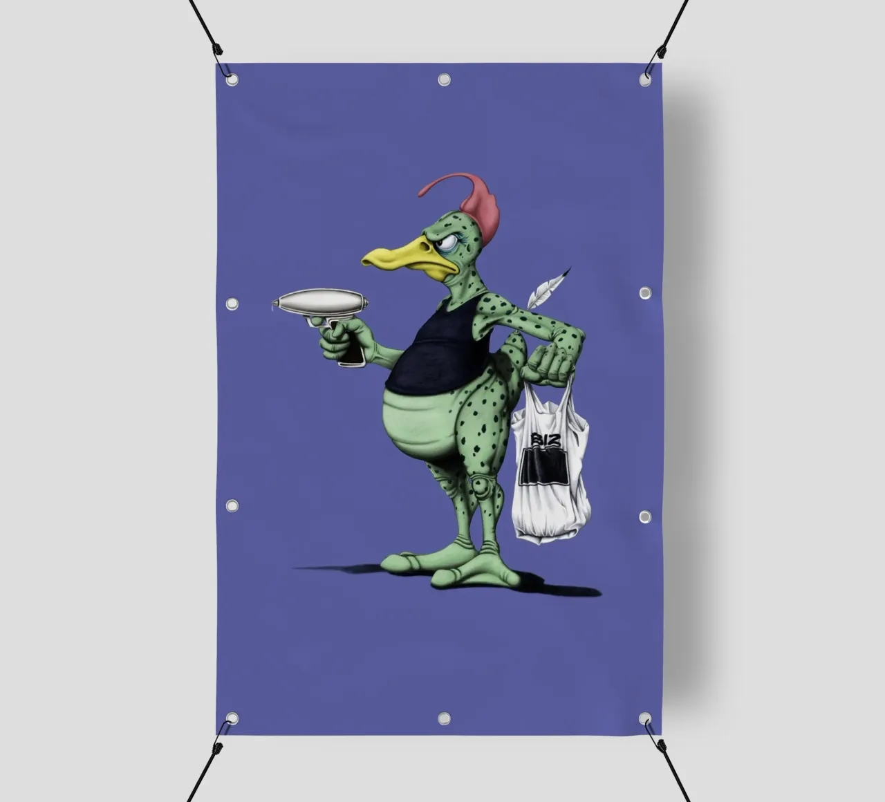 Space duck (Coloured) telo in pvc da Rob Art | Illustration