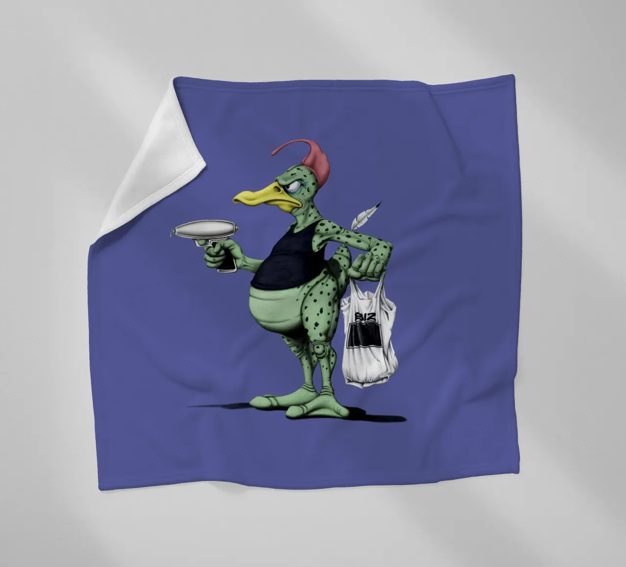 Space duck (Coloured) coperta in pile da Rob Art | Illustration
