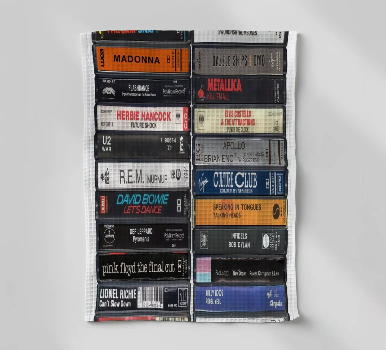 Music of 1983 - 42nd Birthday Gift Idea - Born in 1983 - 80s tea towel by MrMustardPrints