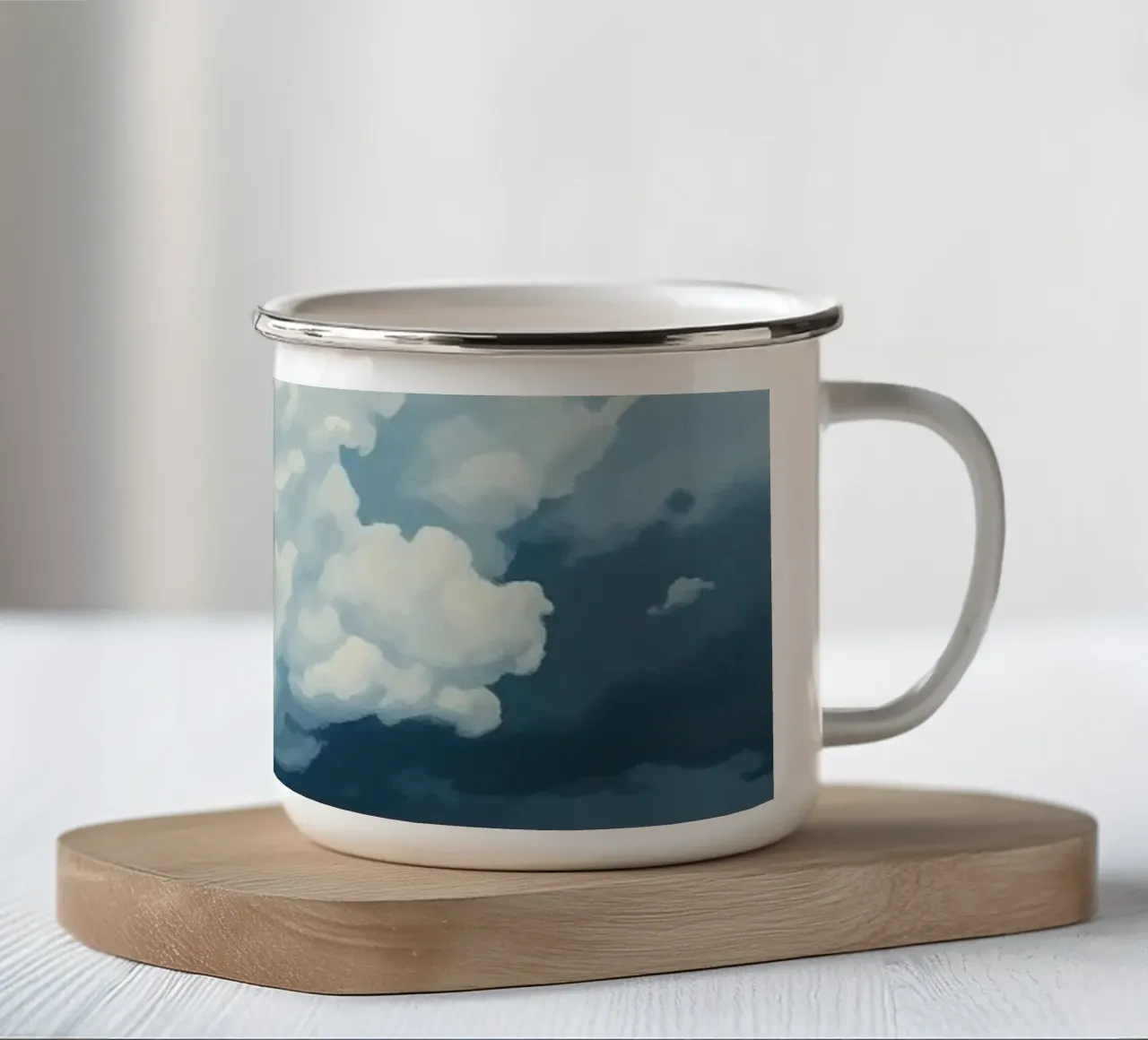Il cielo imponente: Una sentinella della prateria tazza in smalto da Artistic-shop