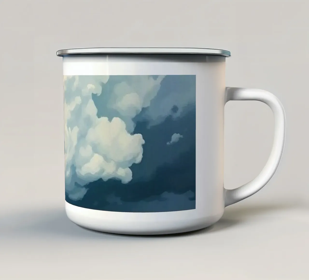 Il cielo imponente: Una sentinella della prateria tazza in smalto da Artistic-shop