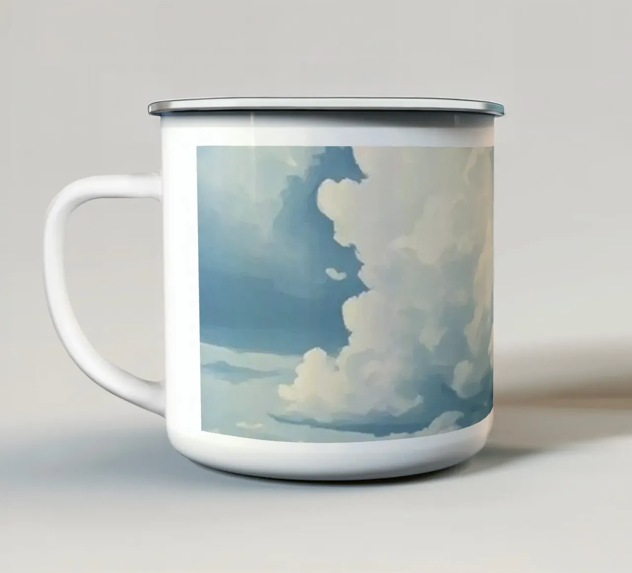 Il cielo imponente: Una sentinella della prateria tazza in smalto da Artistic-shop
