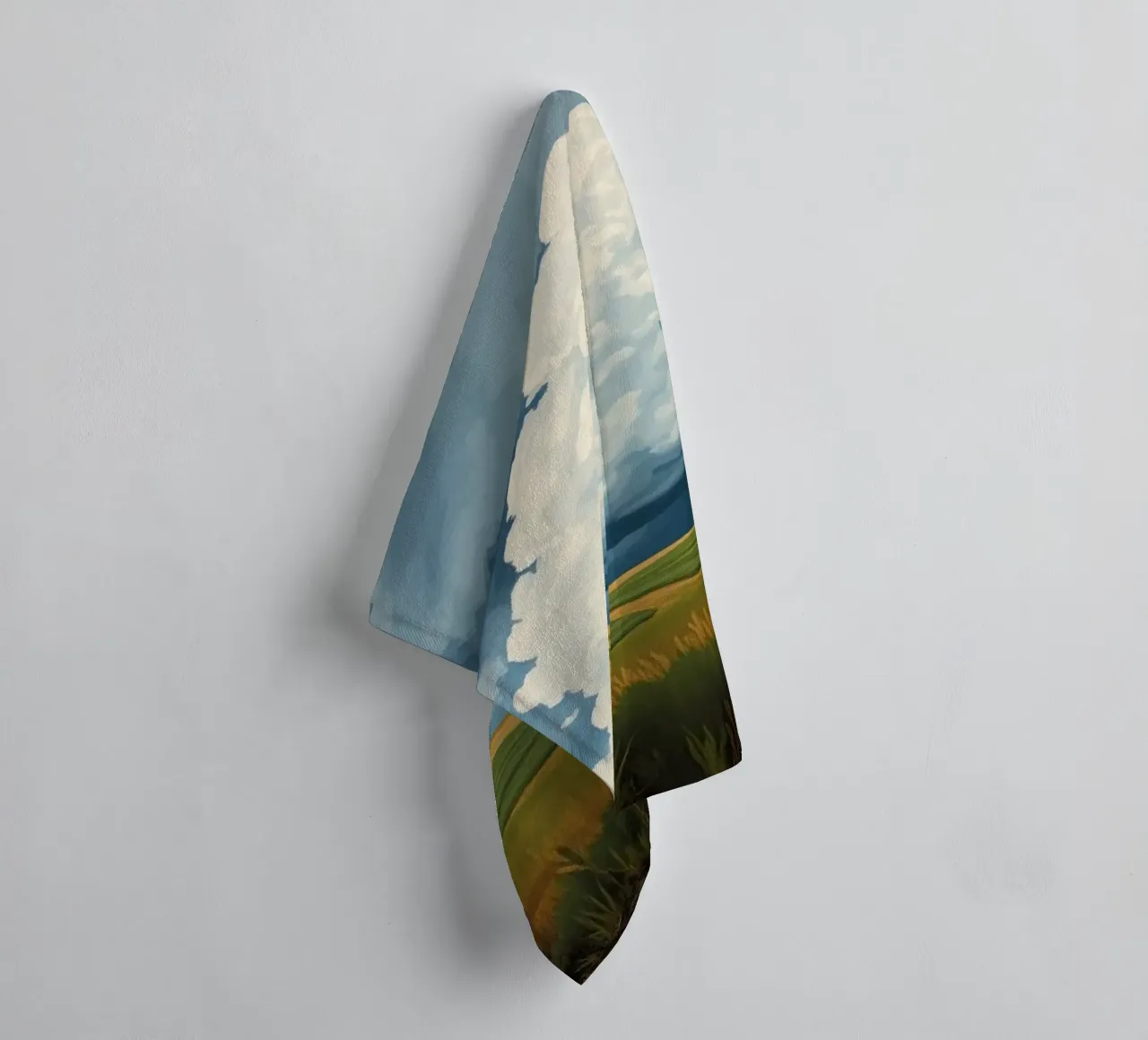 The Imposing Sky: A Prairie Sentinel towel by Artistic-shop