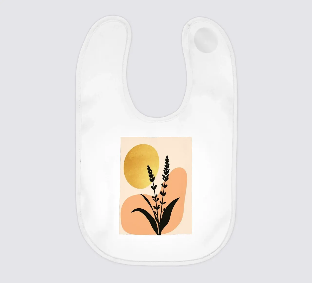 Sole botanico minimalista in oro bavaglino da Artistic-shop