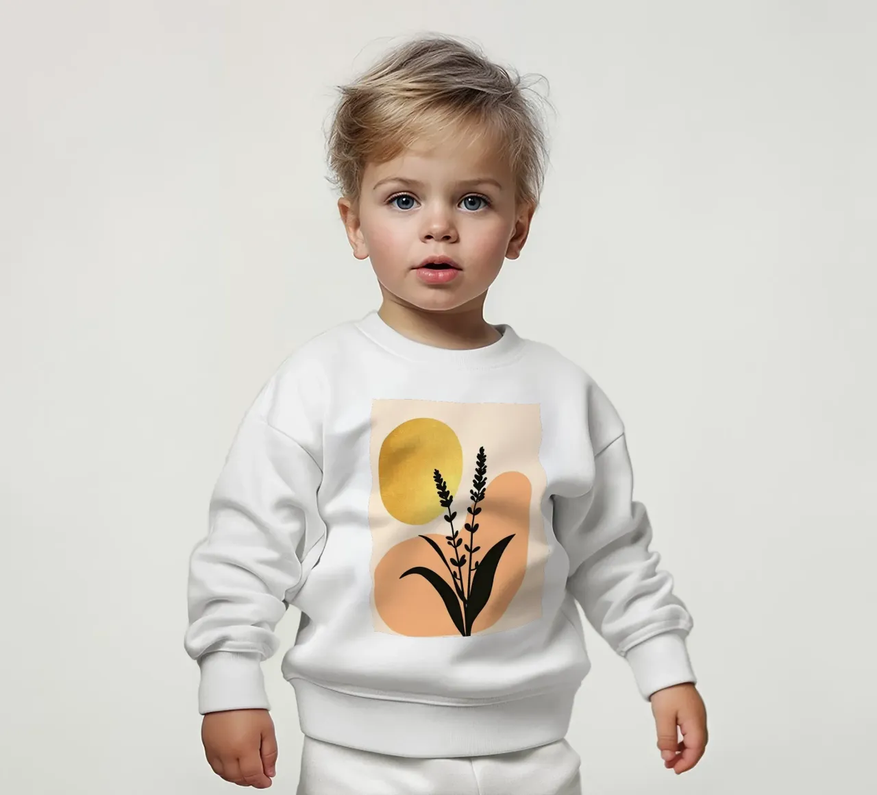 Sole botanico minimalista in oro felpa neonato da Artistic-shop