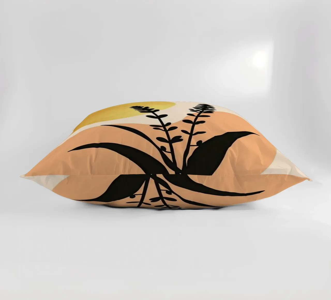 Sole botanico minimalista in oro cuscino da Artistic-shop