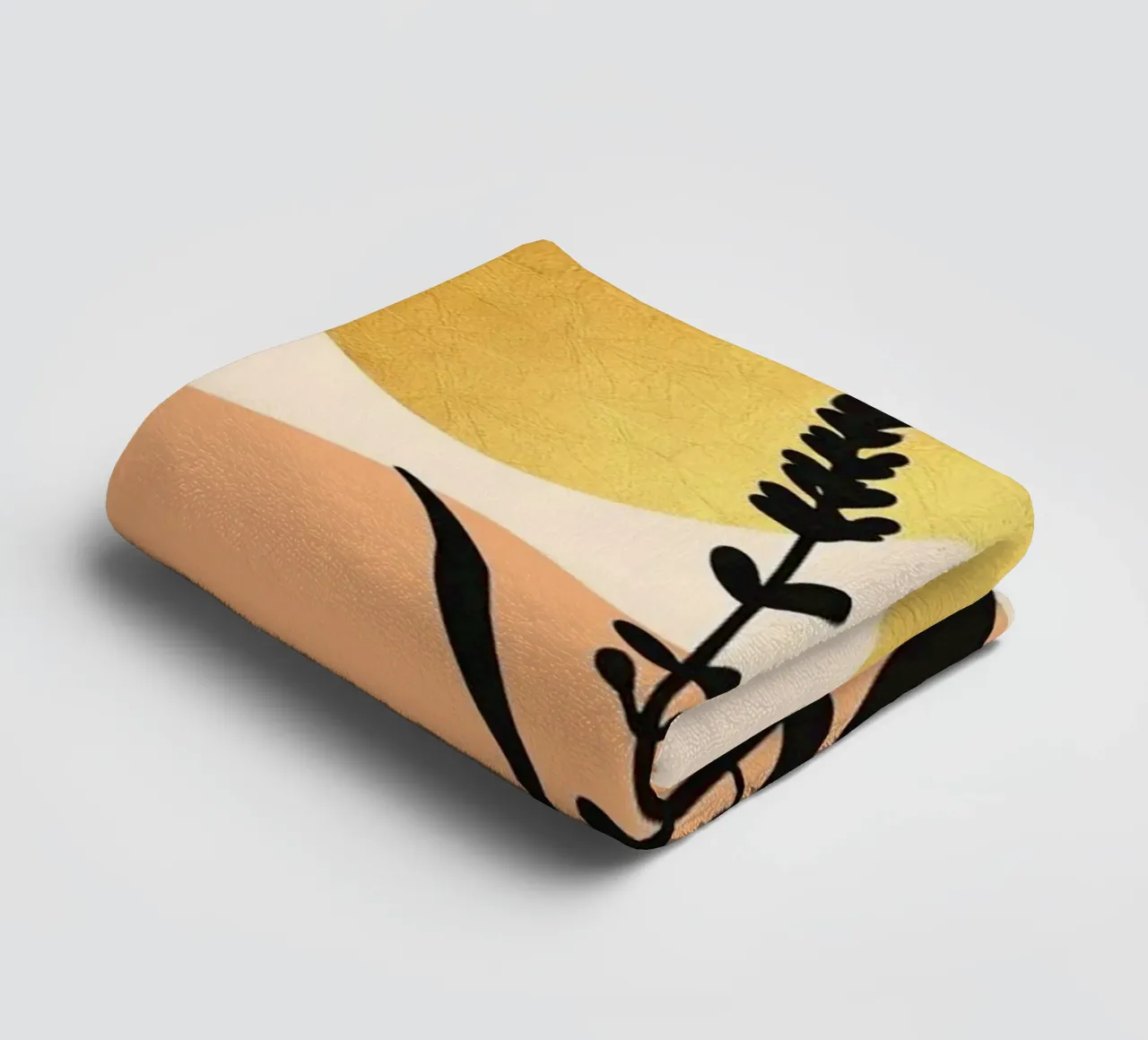 Sole botanico minimalista in oro asciugamano da bagno da Artistic-shop