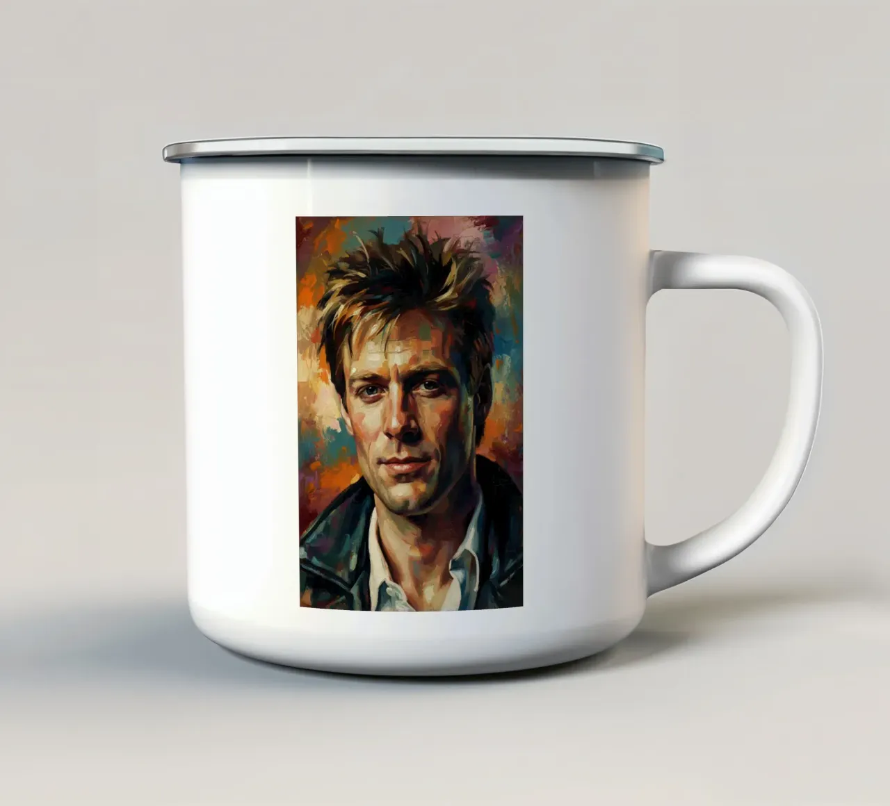 Arte astratta di Bryan Adams tazza in smalto da Lembayung art