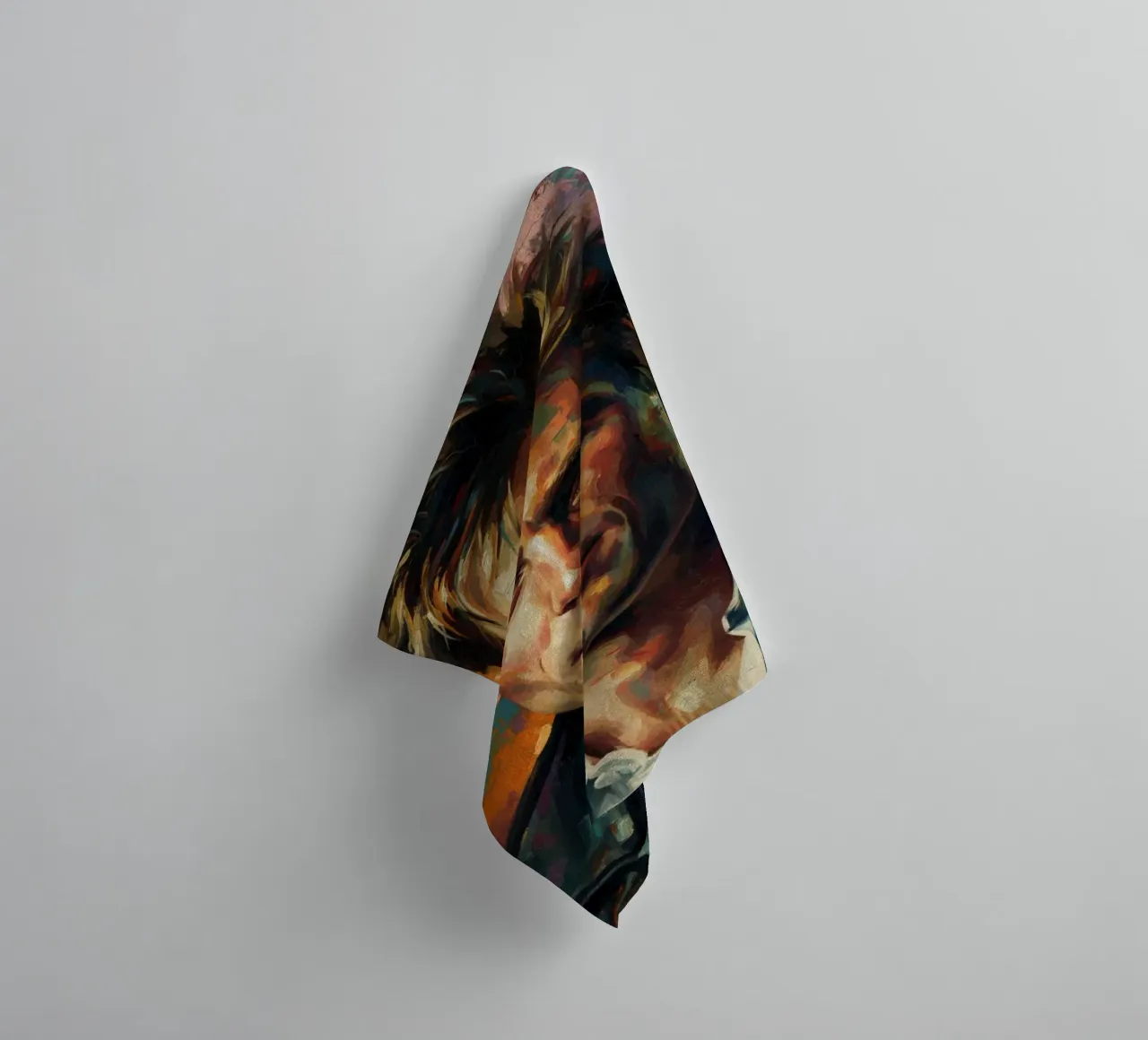 Bryan Adams abstract art towel by Lembayung art