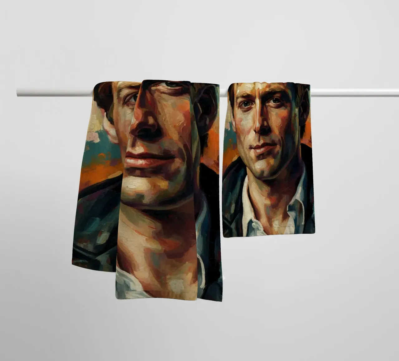 Bryan Adams abstract art towel by Lembayung art