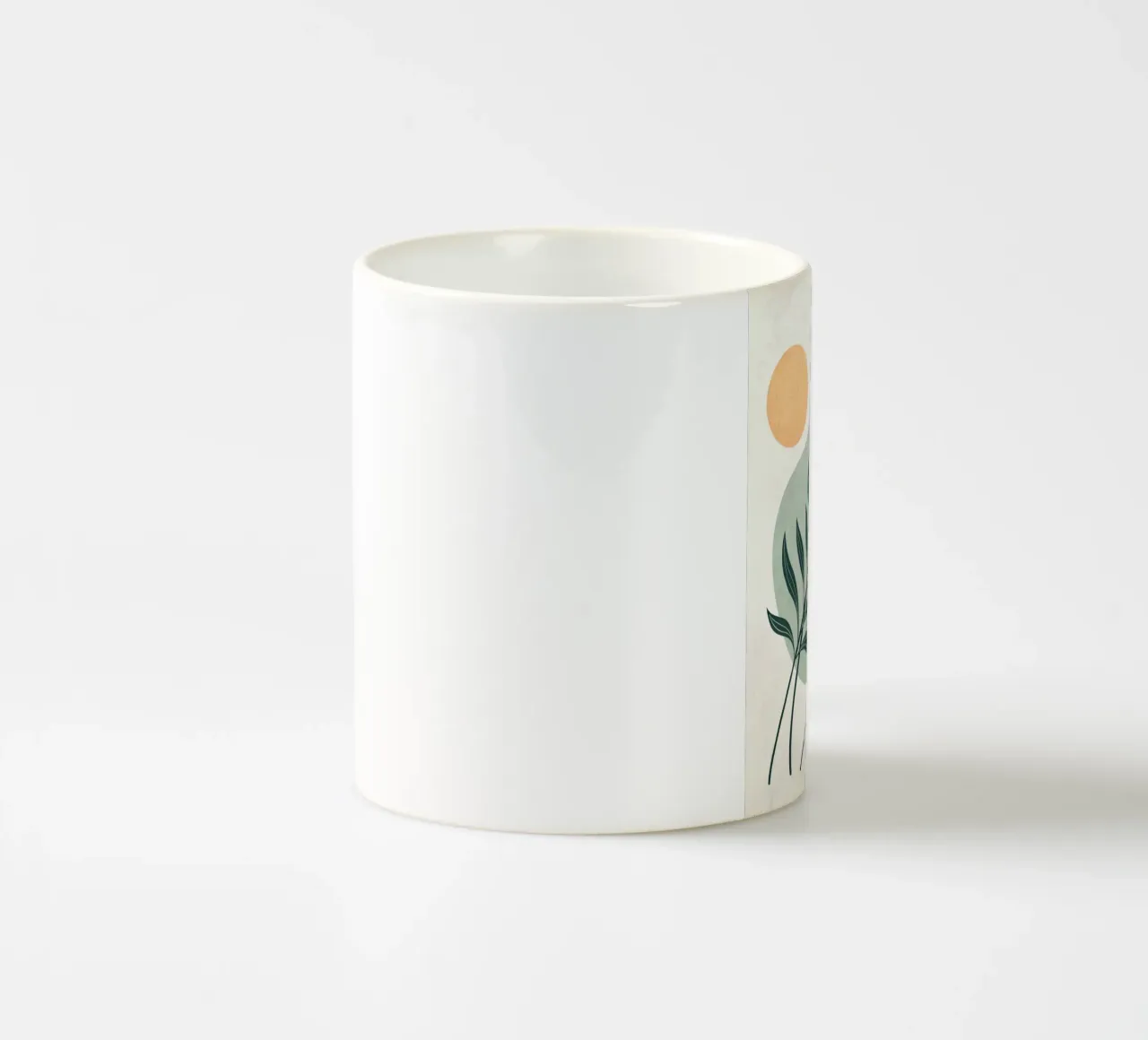 Boho Abstract Tropisch Blad Kunstdruk keramische mok van Artistic-shop