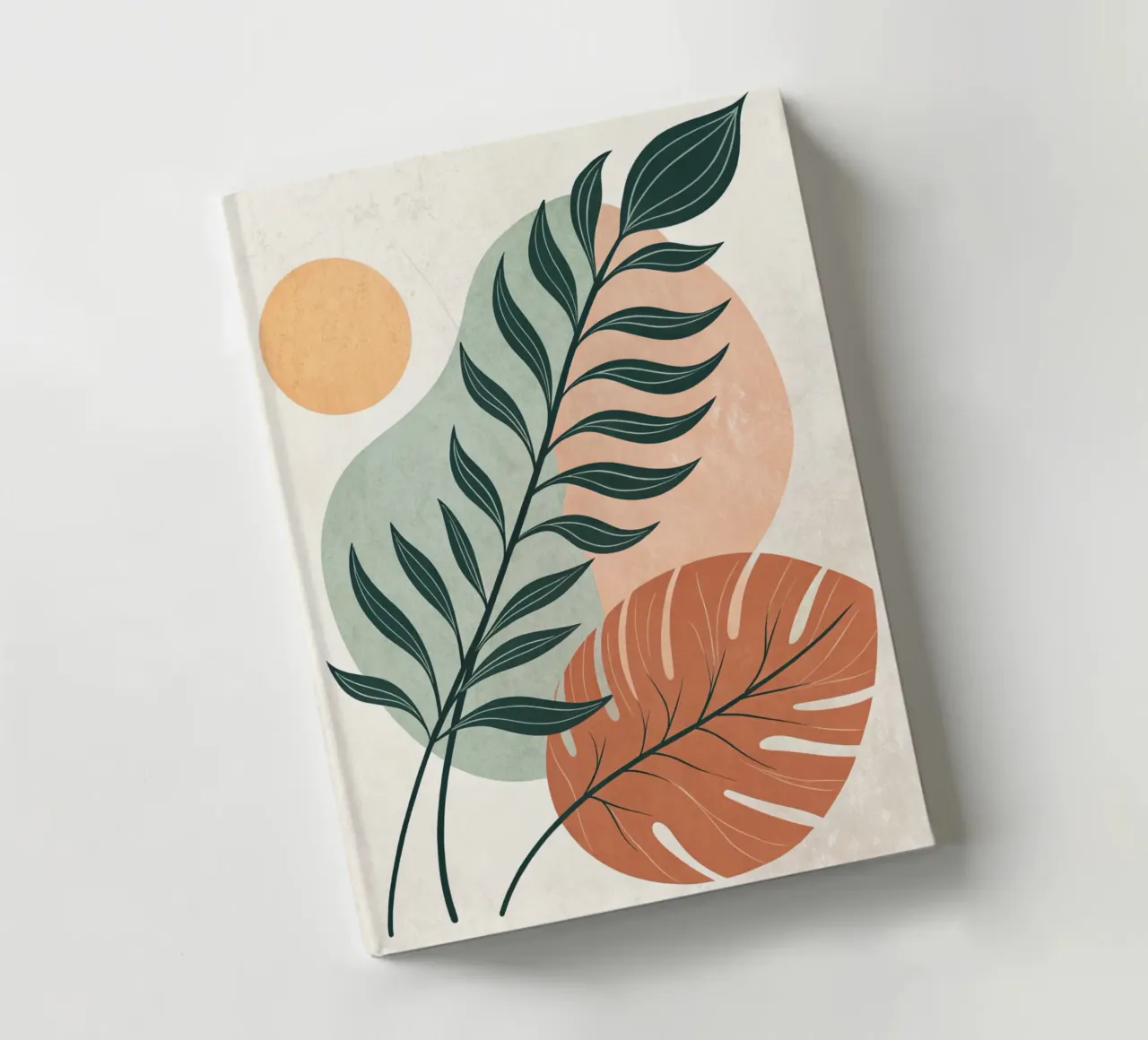 Boho Abstract Tropical Leaf Art Print notebook by Artistic-shop
