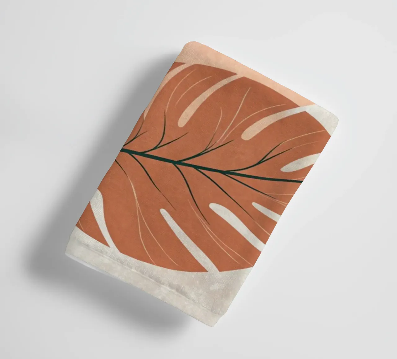 Boho Abstract Tropisch Blad Kunstdruk badhanddoek van Artistic-shop