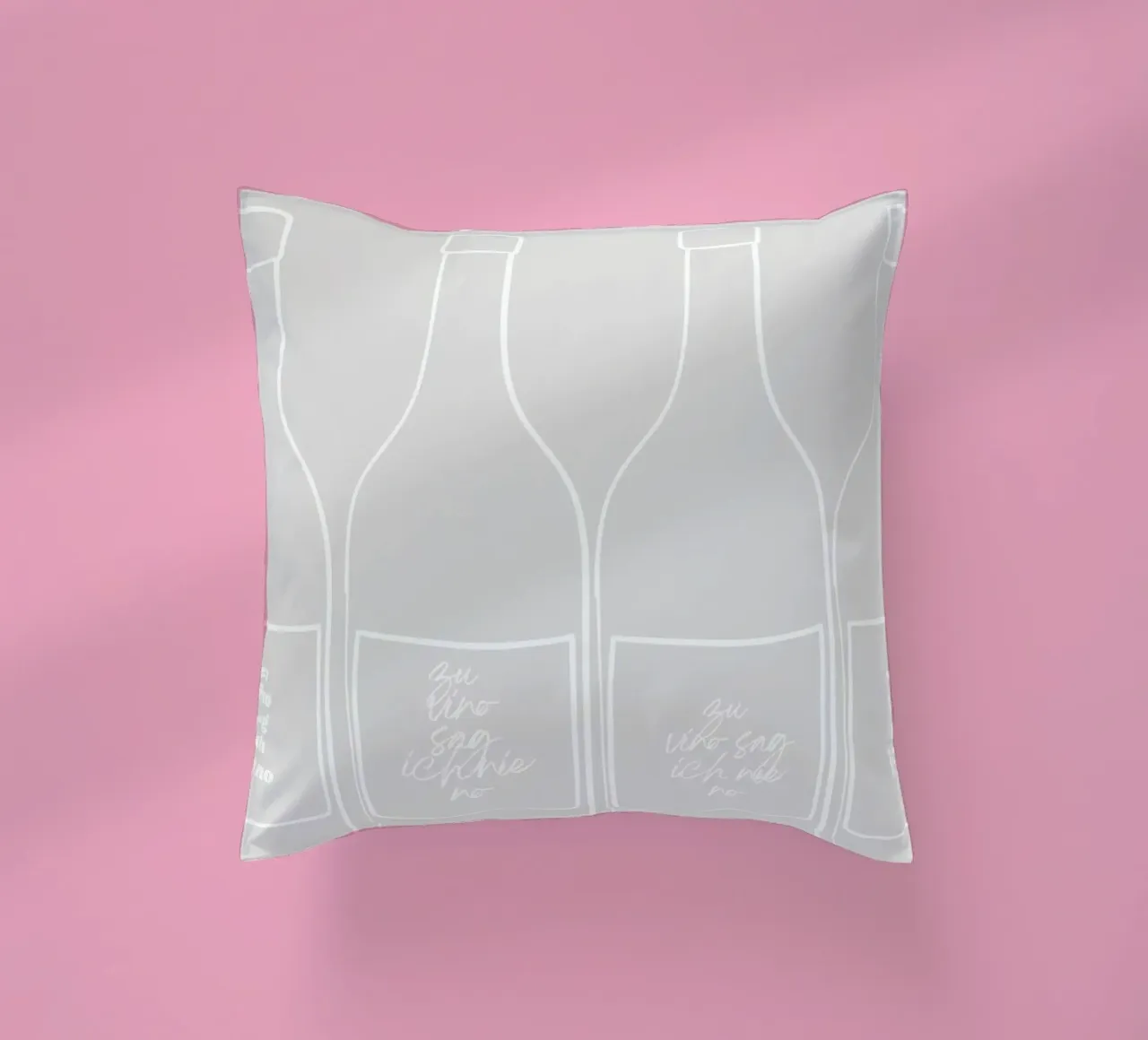 Poster sul vino e l'umore cuscino da PurePeachStudio