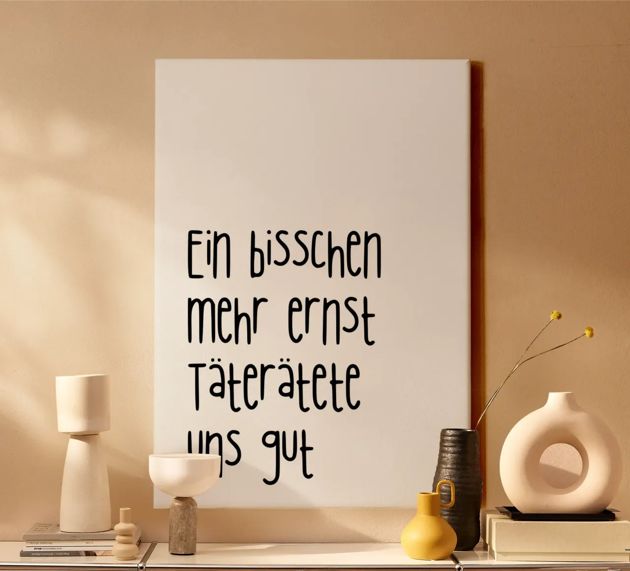 A little more seriousness would do us good canvas by PurePeachStudio