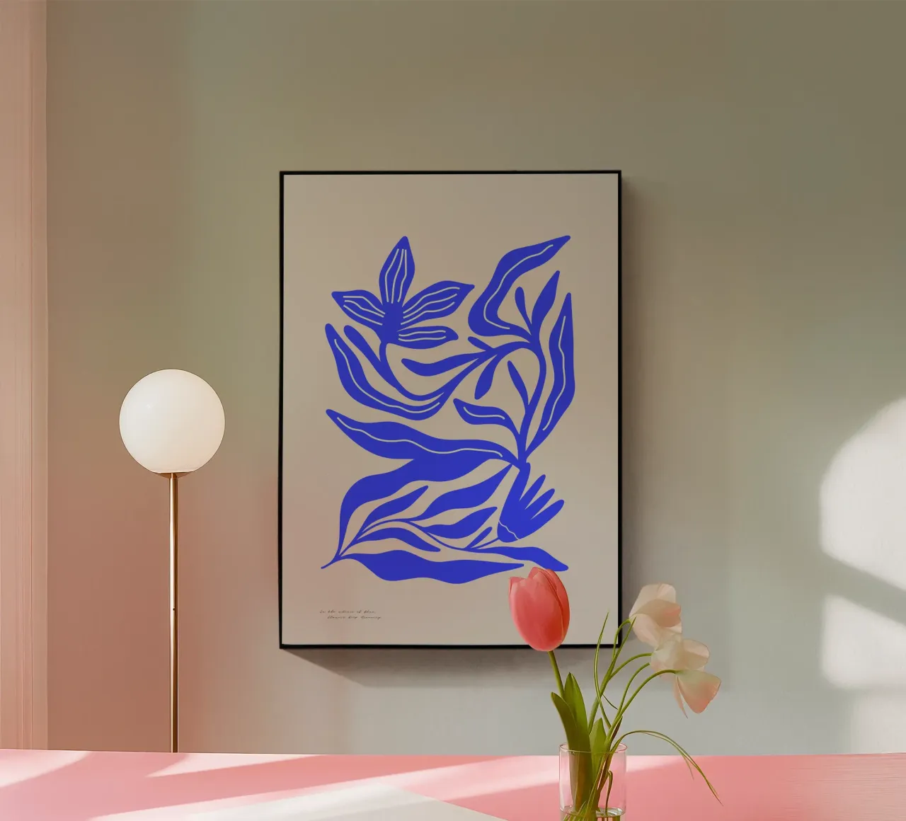 Poster Fiore blu plexiglass da PurePeachStudio